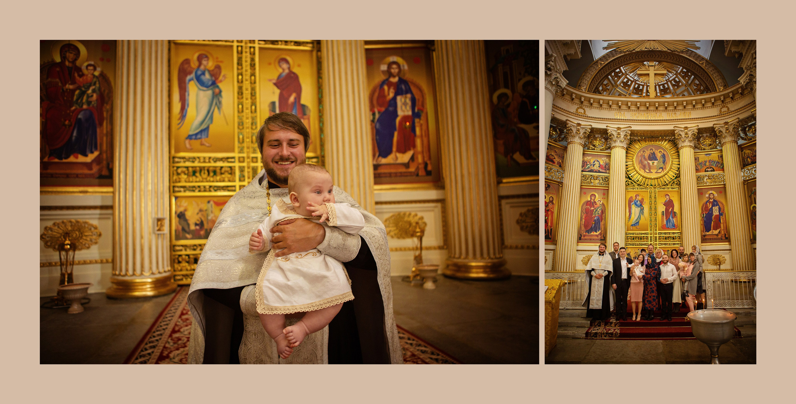 Фотосессия крещения новорожденных