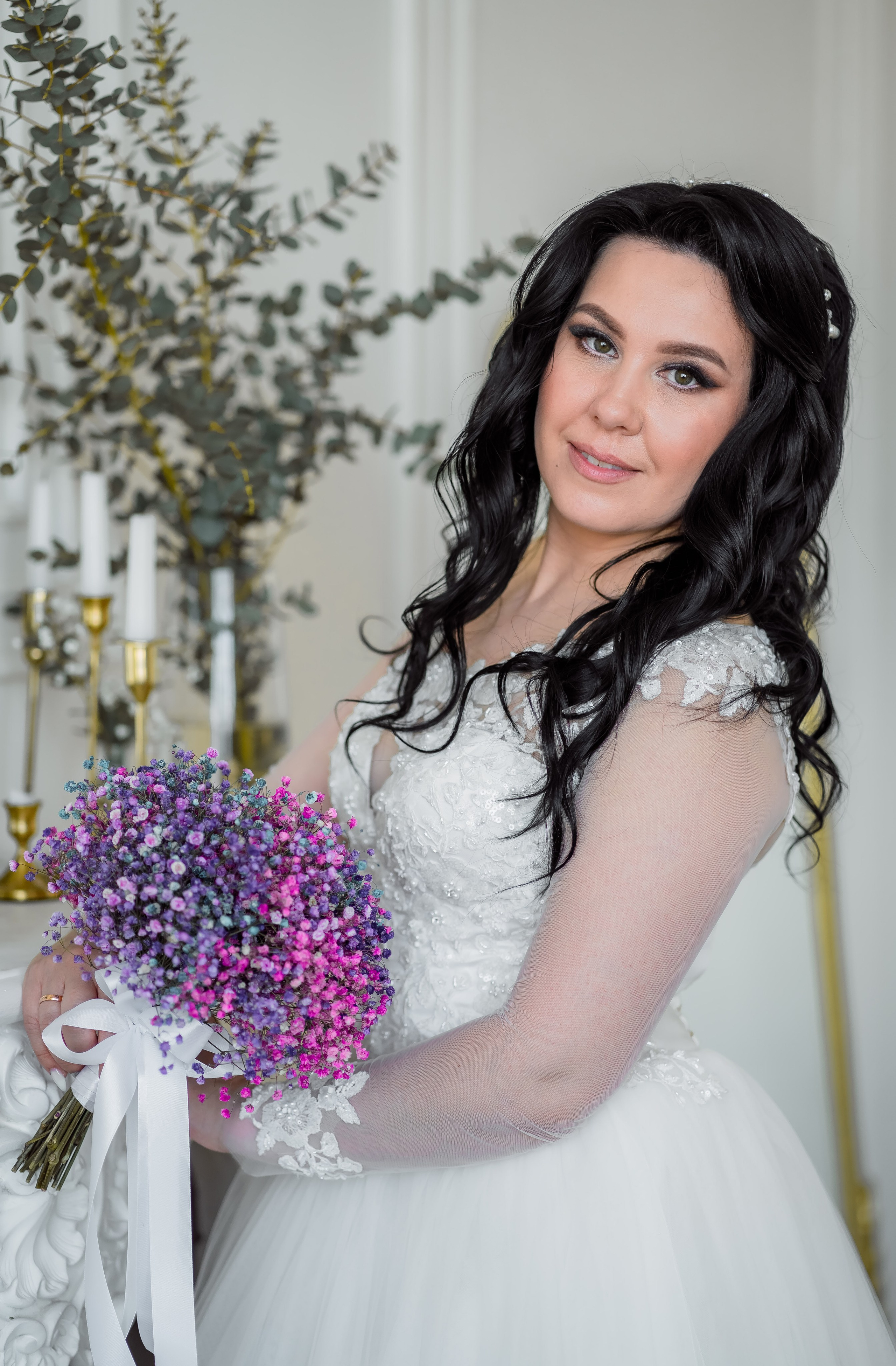 Портрет невесты с букетом. Свадебный фотограф Анна Шишкина Астрахань.Свадебная фотосессия Астрахань.