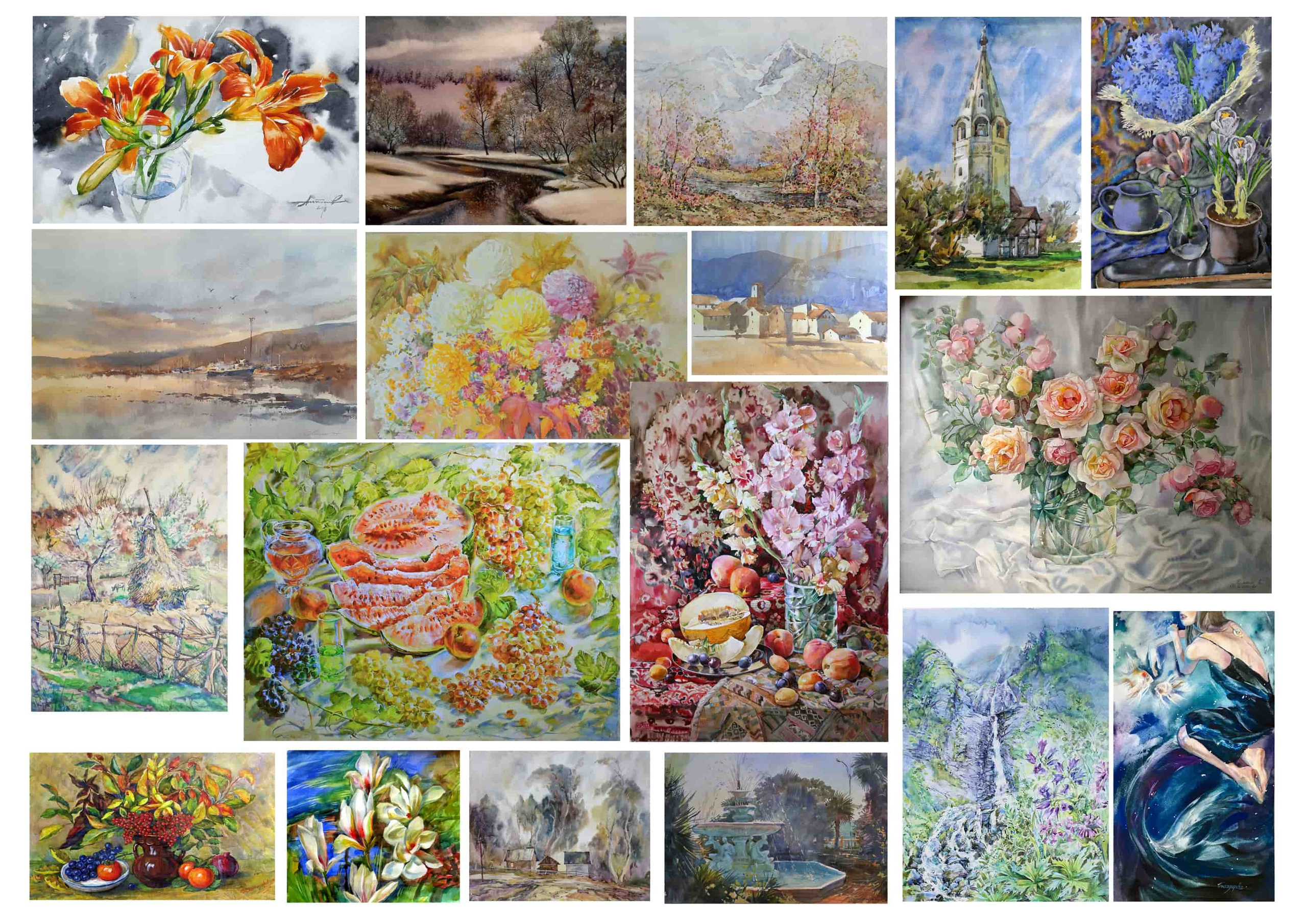 АКВАРЕЛЬ 2018 ГРУППА. Свет акварели Галины Поплавской