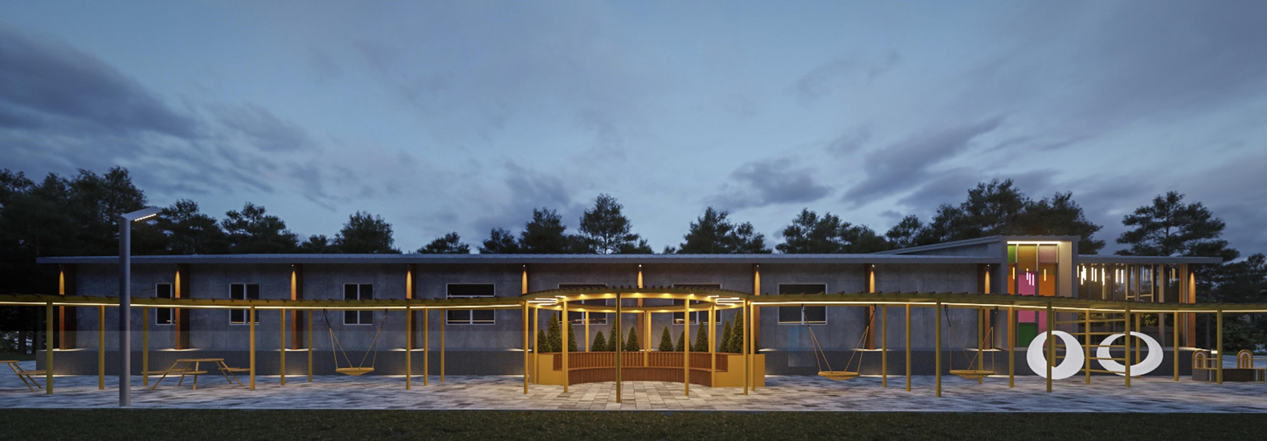 Дом Детского Творчества, пос. Пурпе. Дизайн интерьера и экстерьера в Санкт-Петербурге Яна Емельянова