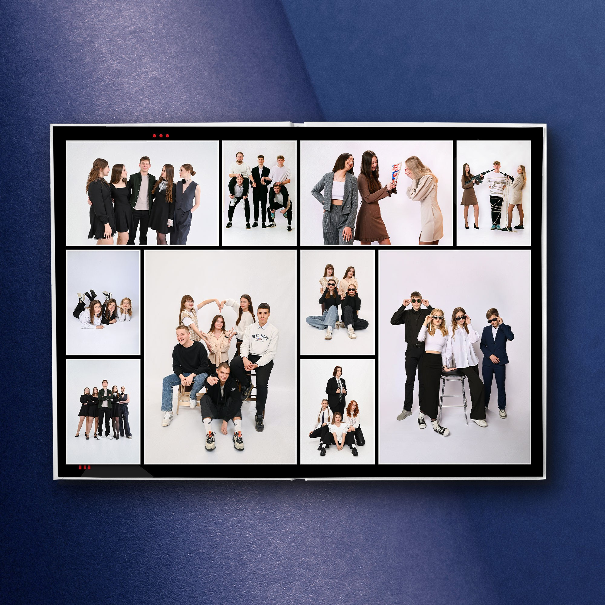 групповые фотографии в студии со своими одноклассниками которые выбираешь только ты