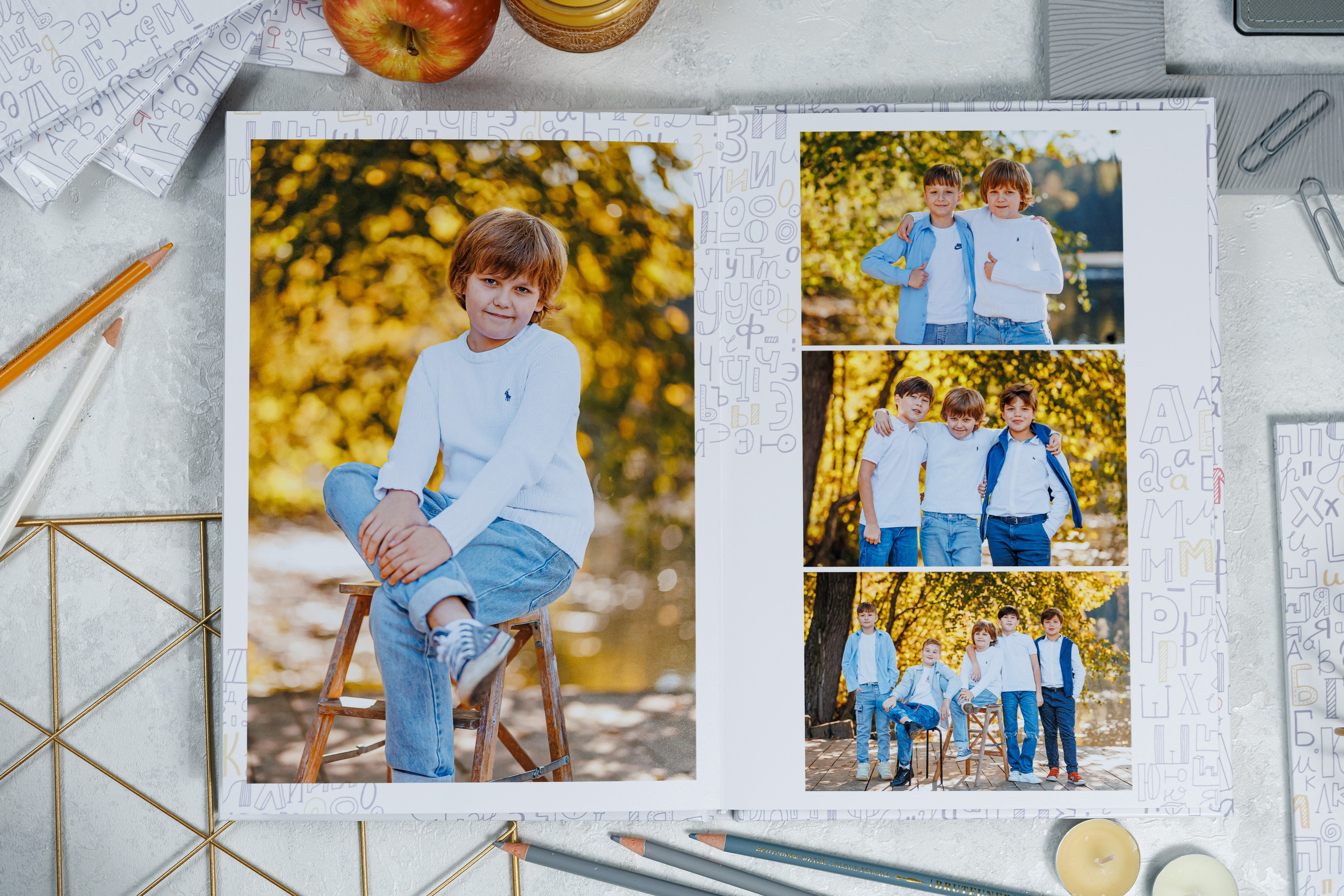 Выпускные альбомы 4 класс. Семейный и детский фотограф Комина Елена, Власиха, Одинцово