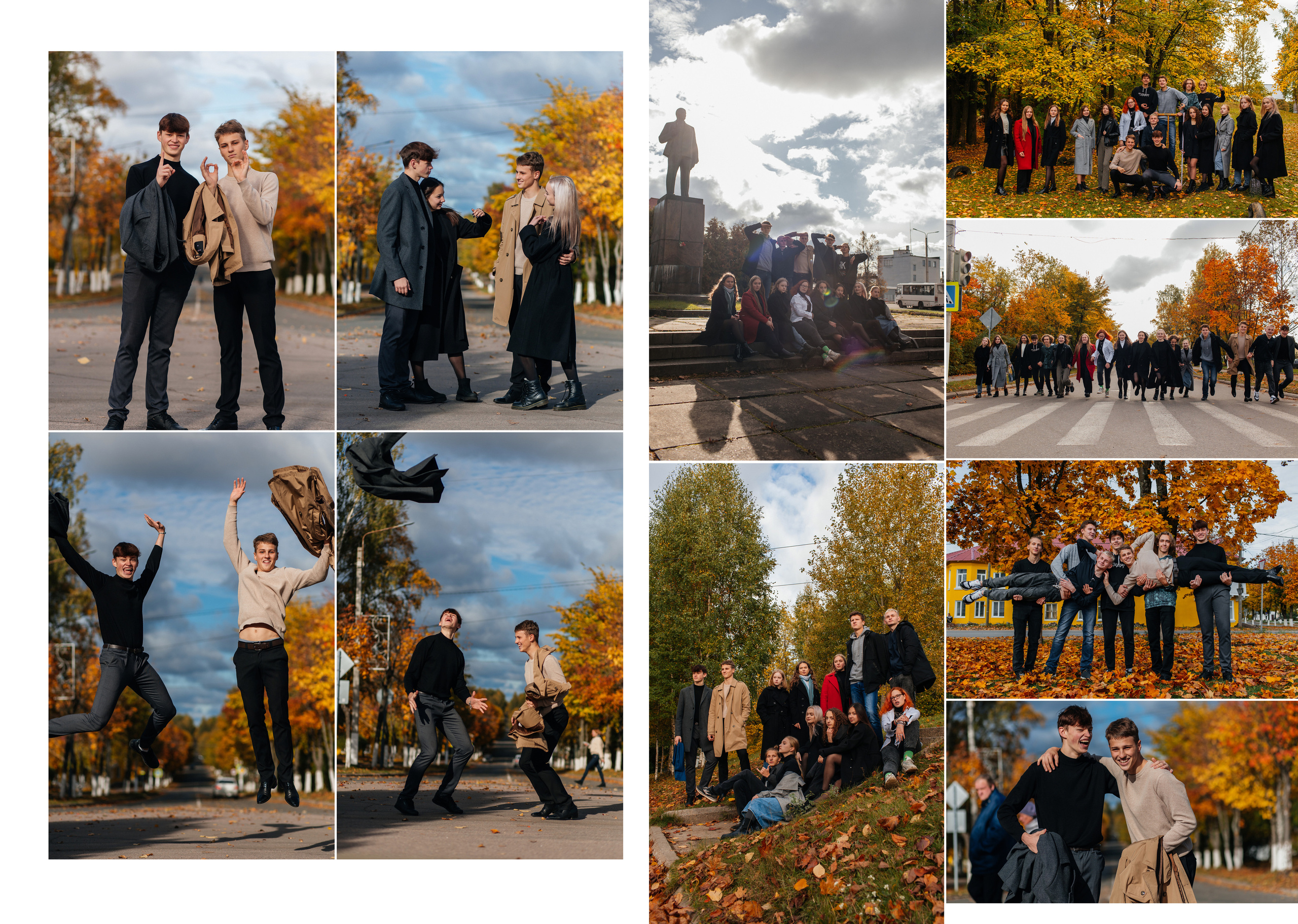 4-9-11 класс —СТАНДАРТ- Общая верстка, 5 разворотов. 20×30/ от 3200р. Фотограф Лодейное Поле Екатерина Герасимова в Санкт-Петербурге и Лен. области