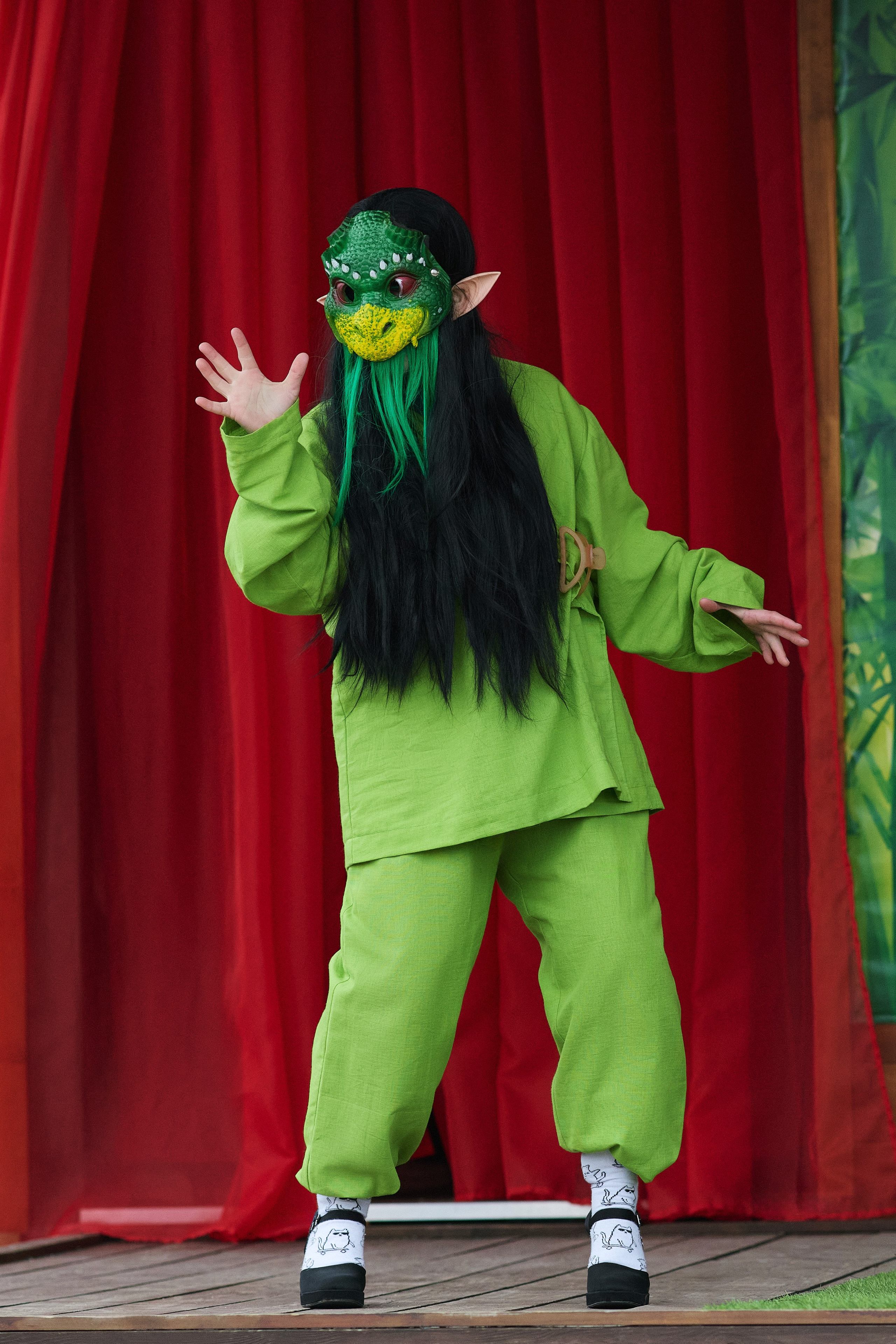 Каппа на косплей фестивале "Истории ёкаев" в японском саду Эниси в Находке