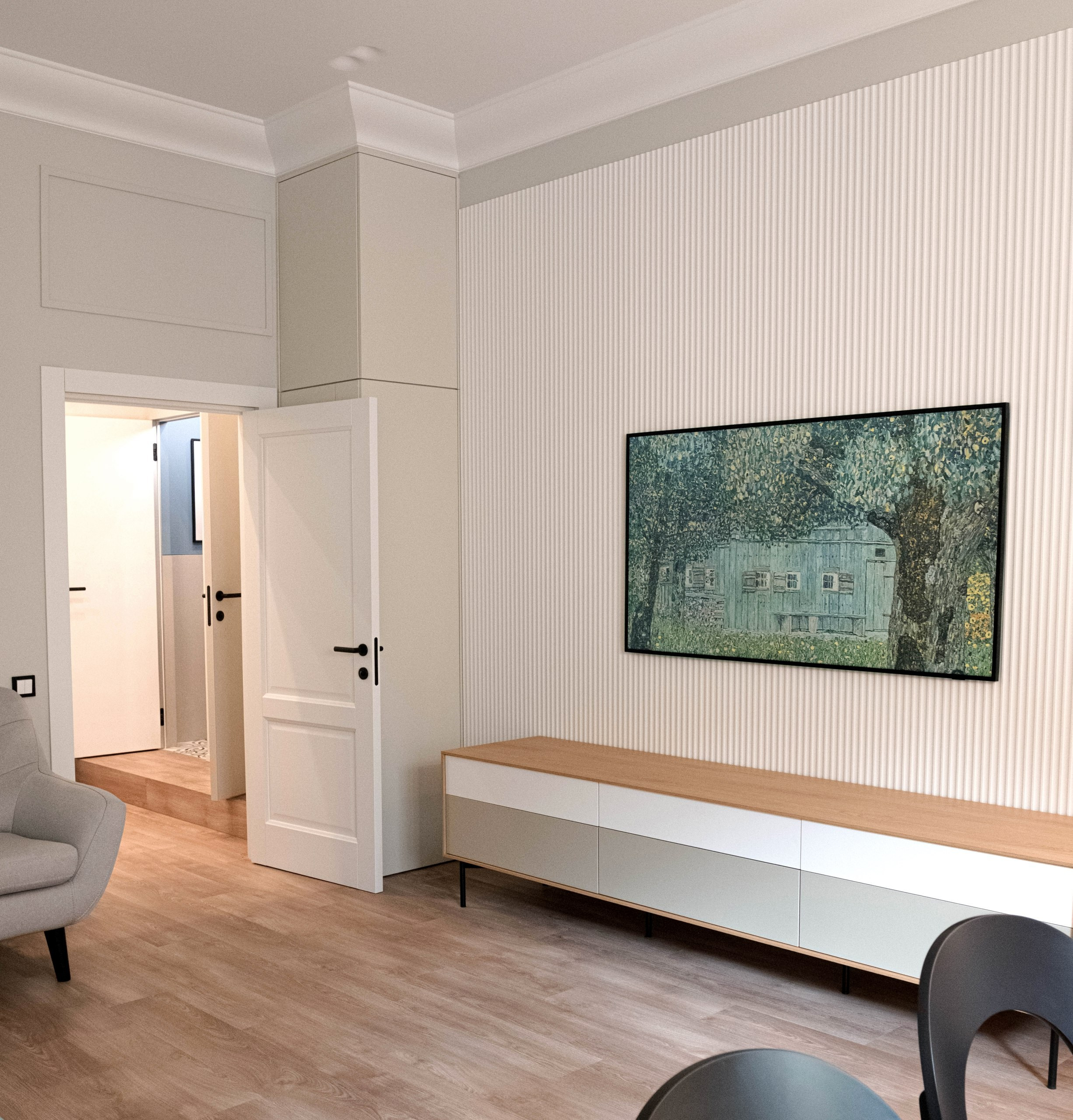 Implemented apartment design project. Interior designer Stockholm