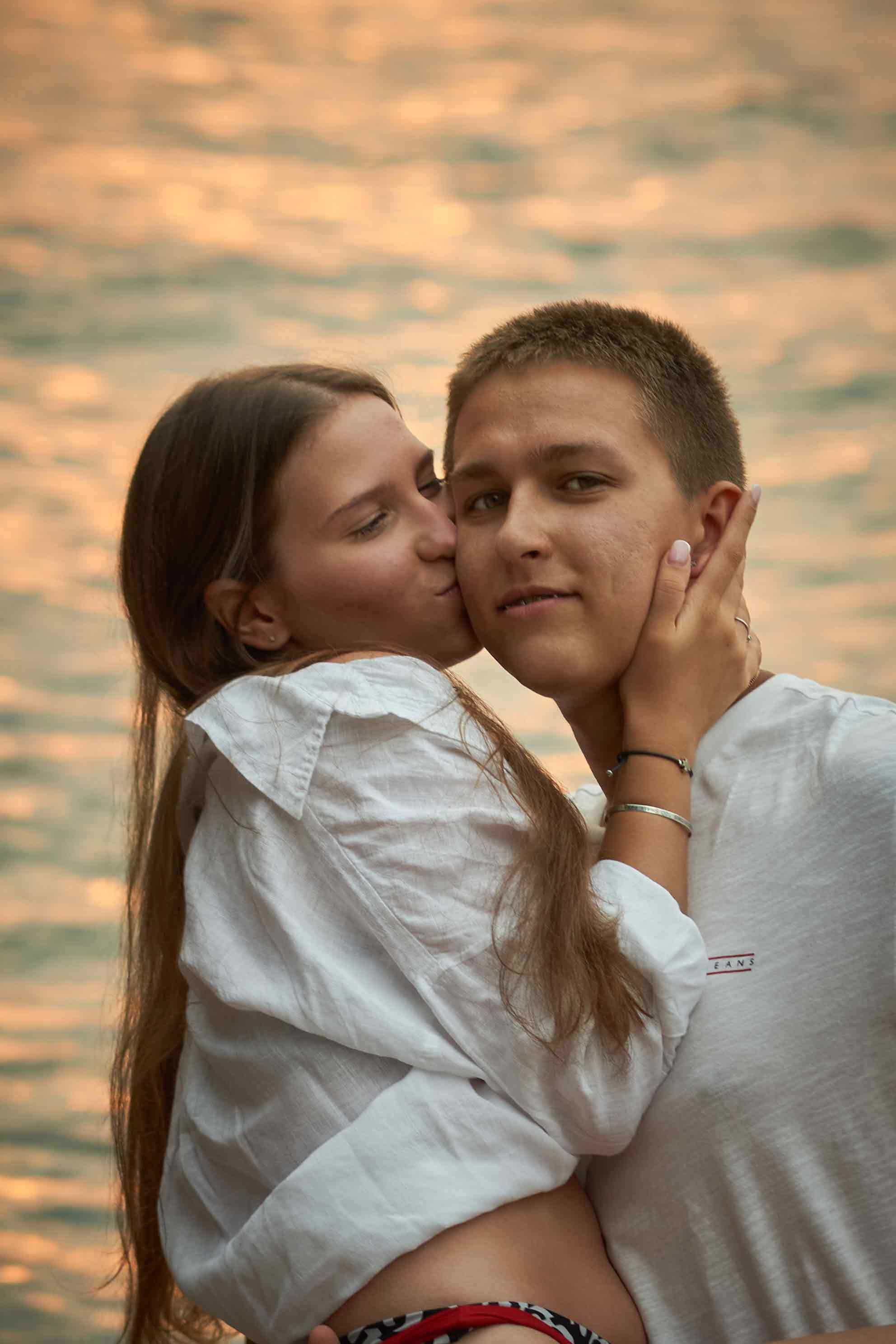 Love Story Photoshoot in Montenegro | Couple on the Beach at Sveti Stefan