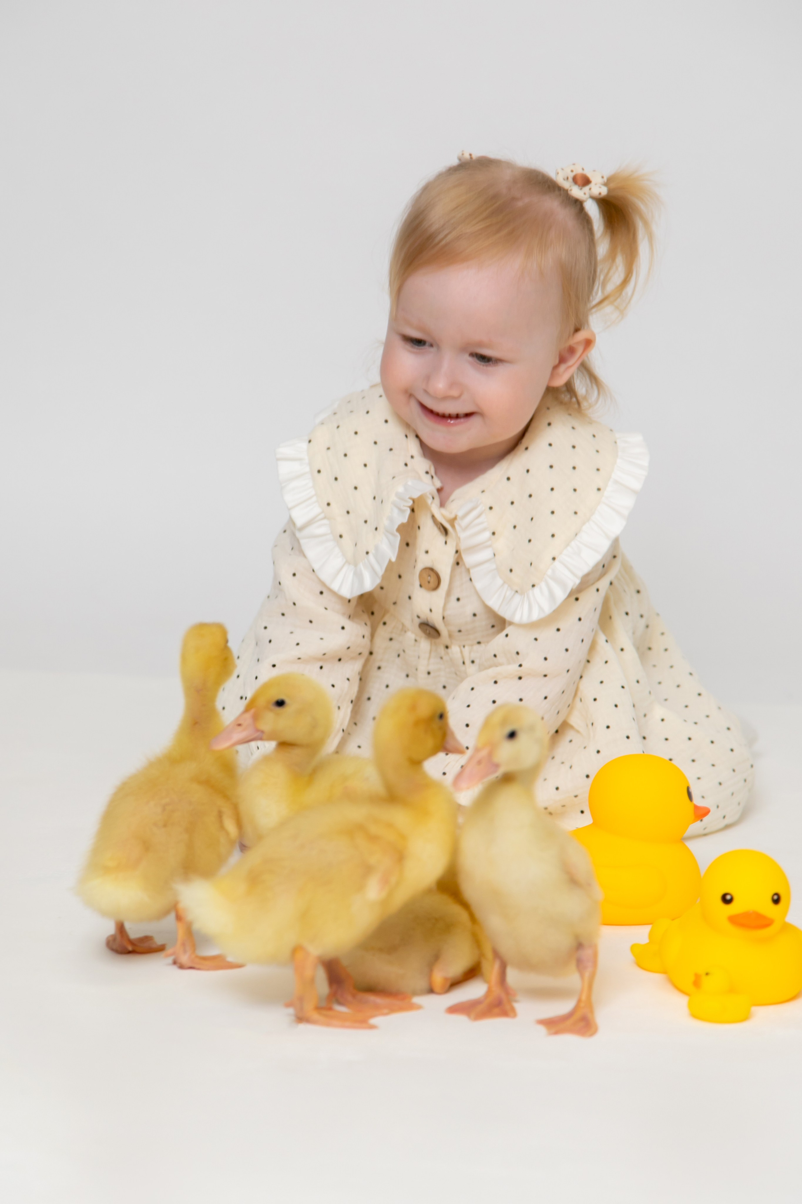 Фотосессия с живыми утятами. Надежда Рыжова, портретная и контент-съемка в Челябинске