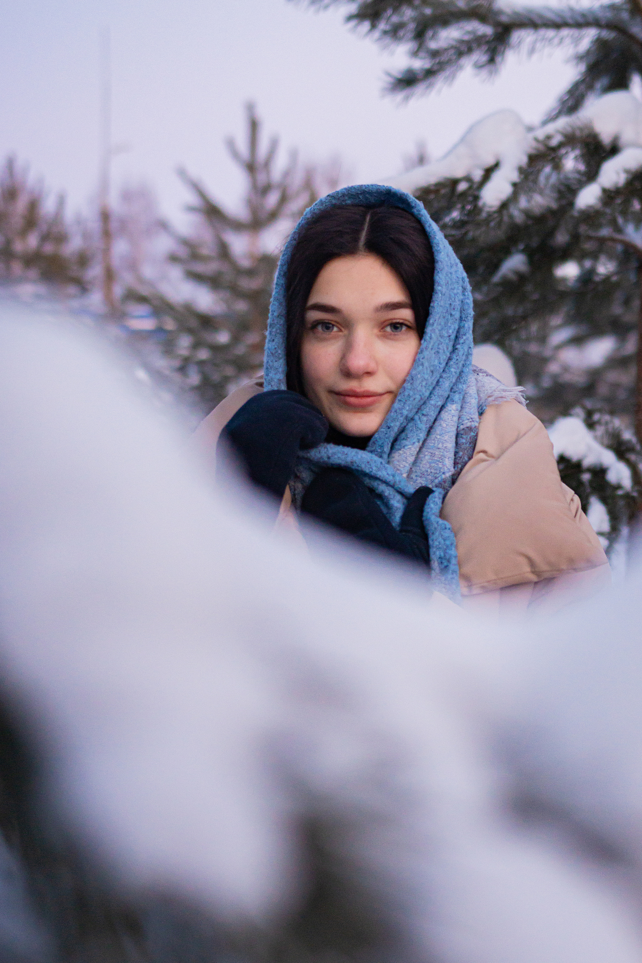 Фотосессия в еловом лесу Подружки