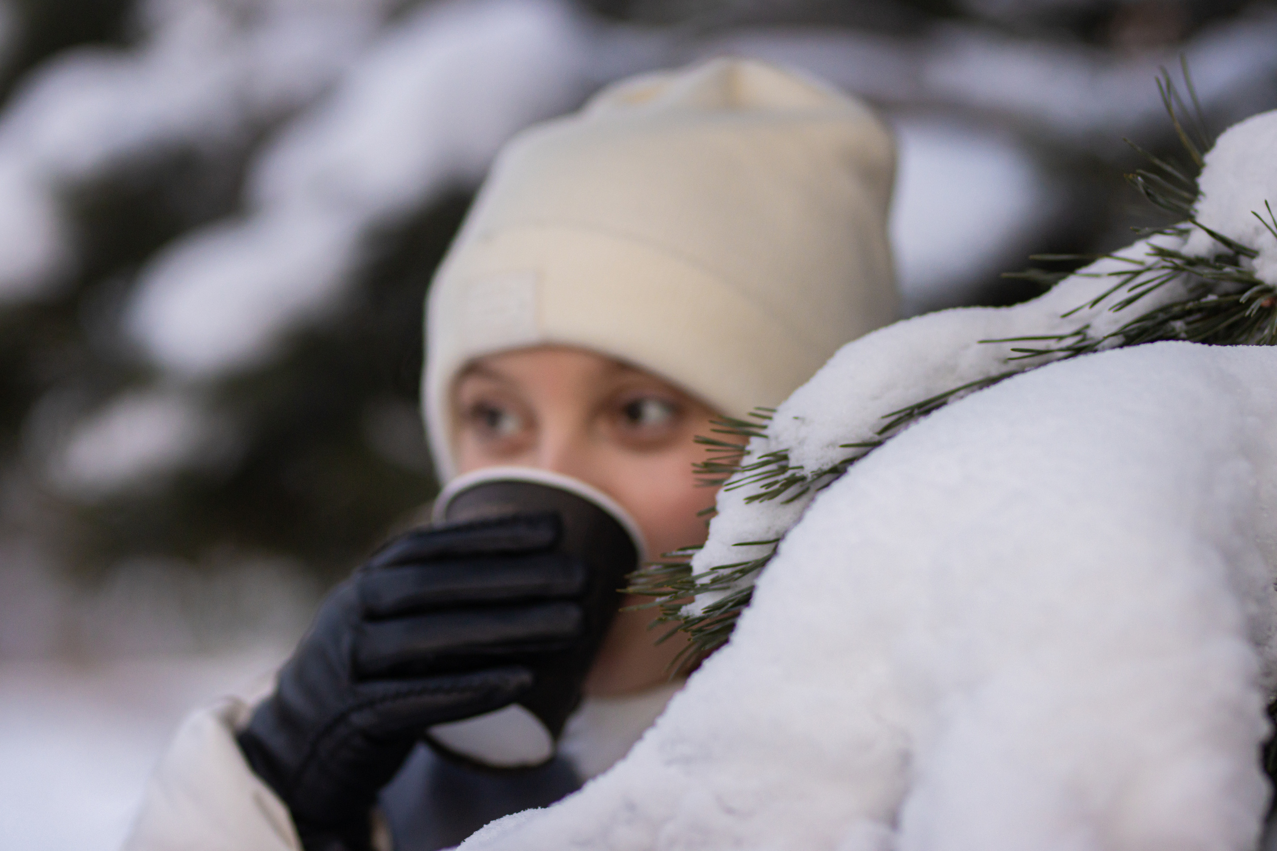 Фотосессия в еловом лесу Подружки