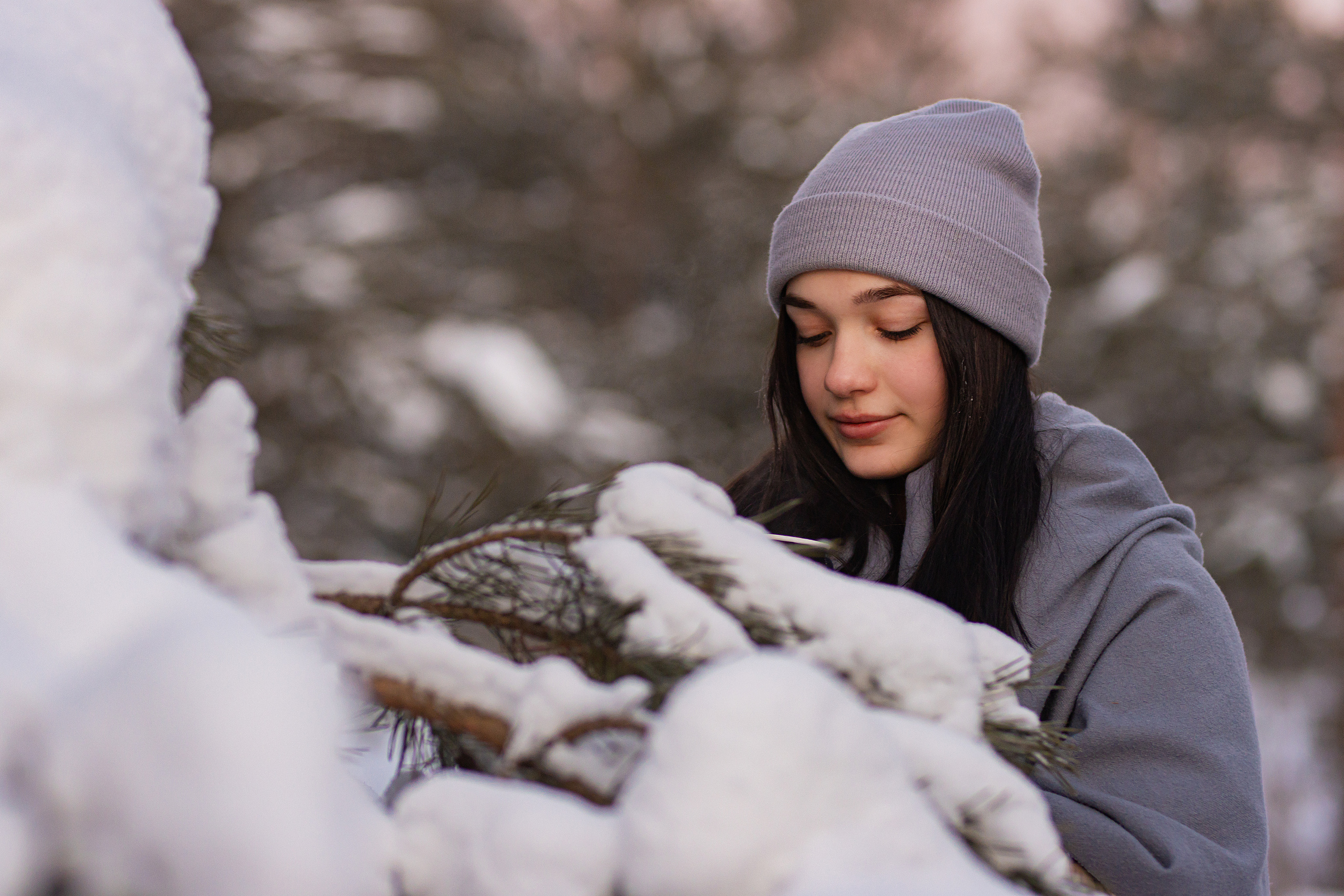 Фотосессия в еловом лесу Подружки
