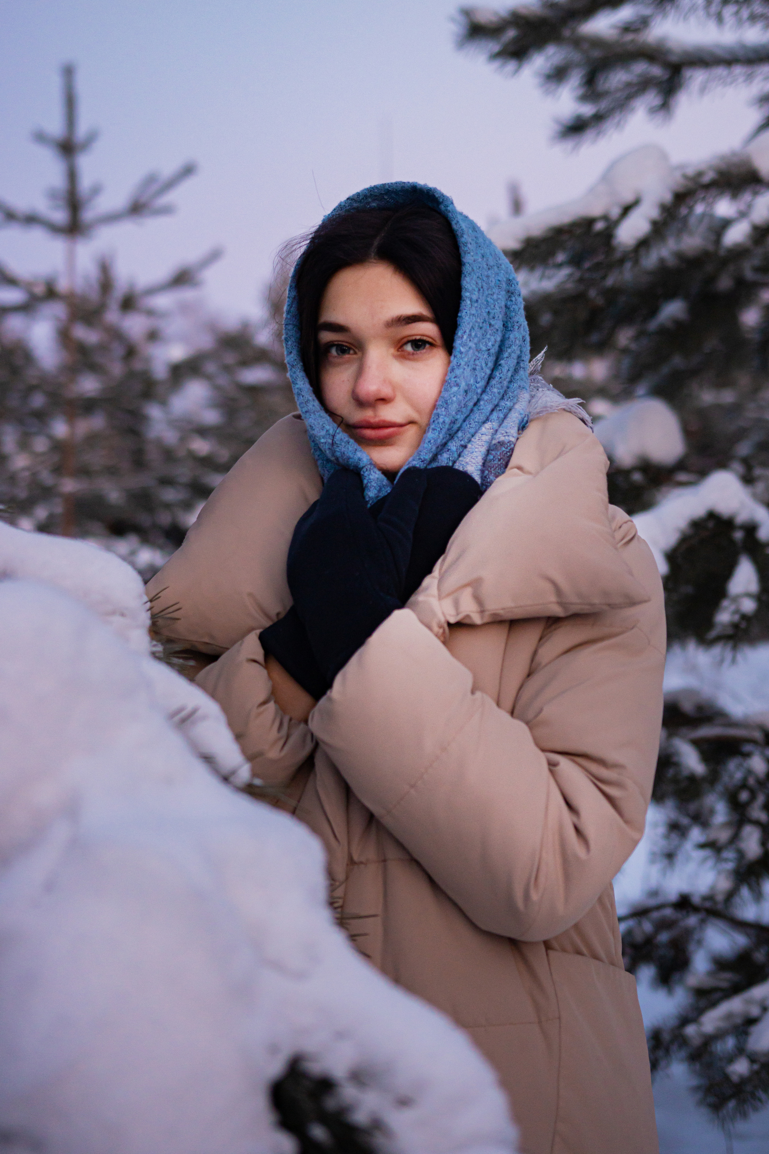 Фотосессия в еловом лесу Подружки