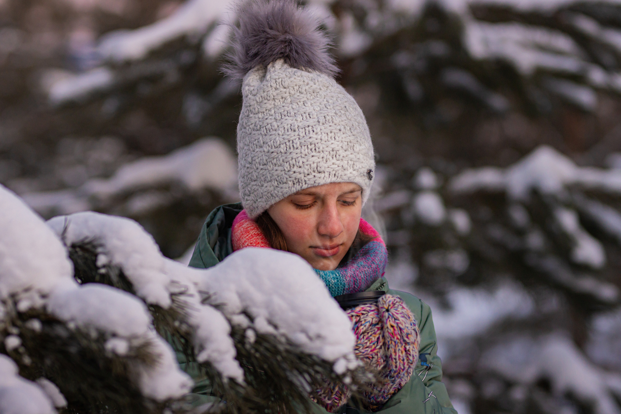 Фотосессия в еловом лесу Подружки