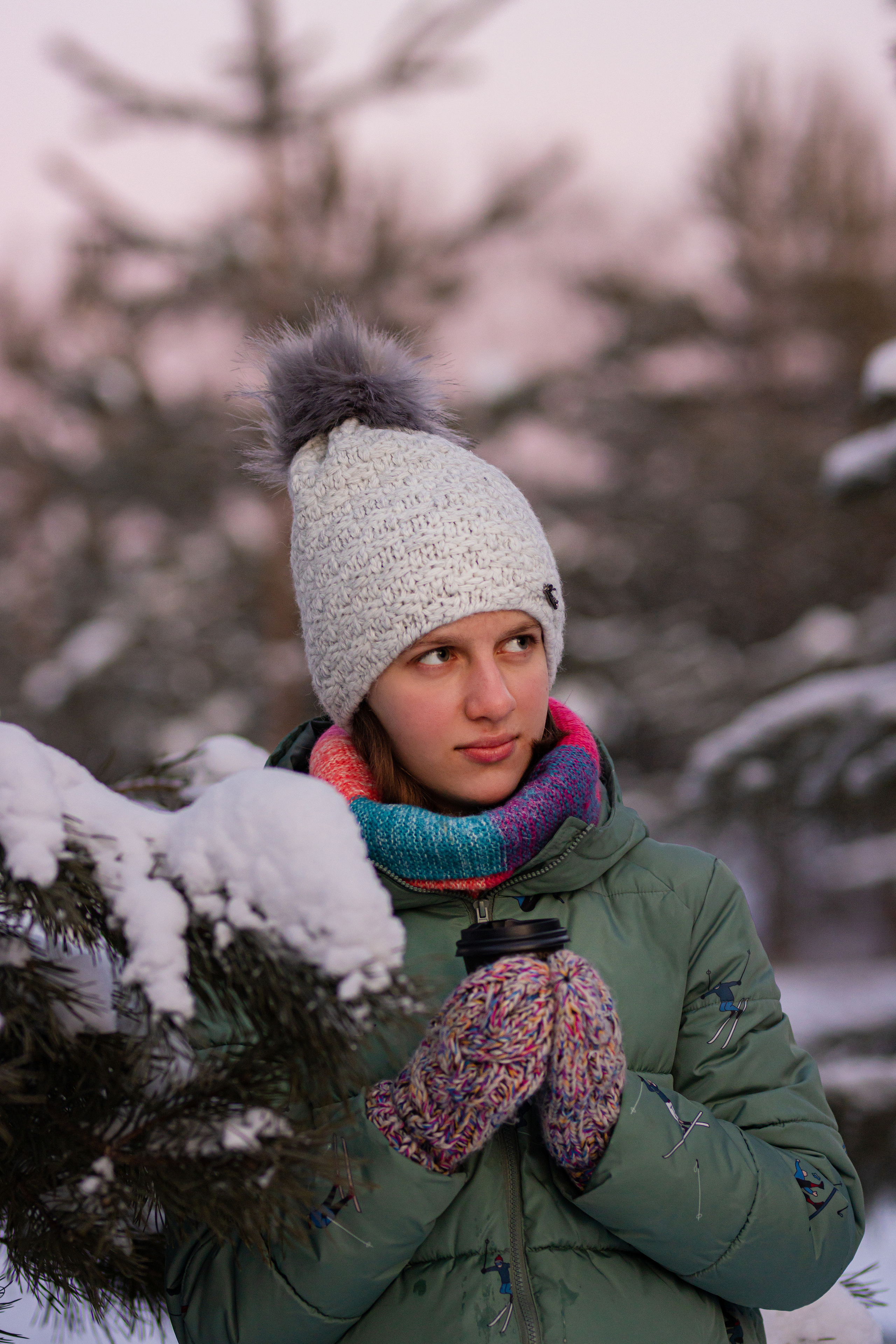 Фотосессия в еловом лесу Подружки