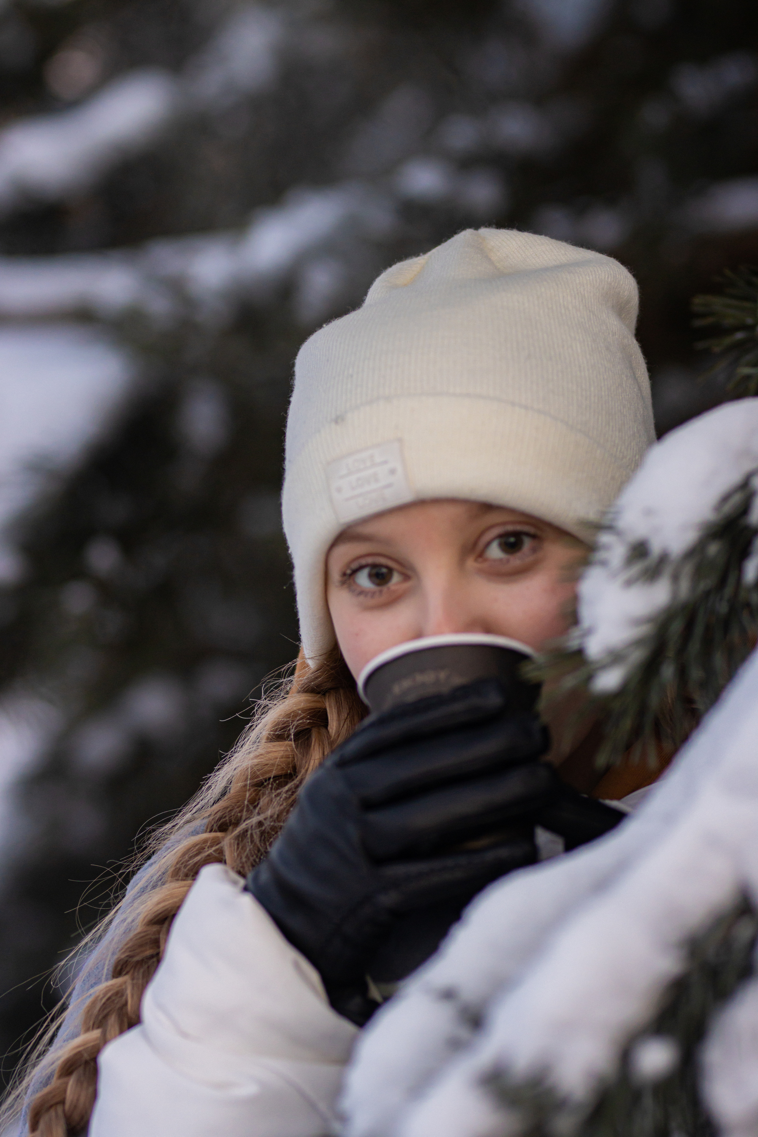 Фотосессия в еловом лесу Подружки