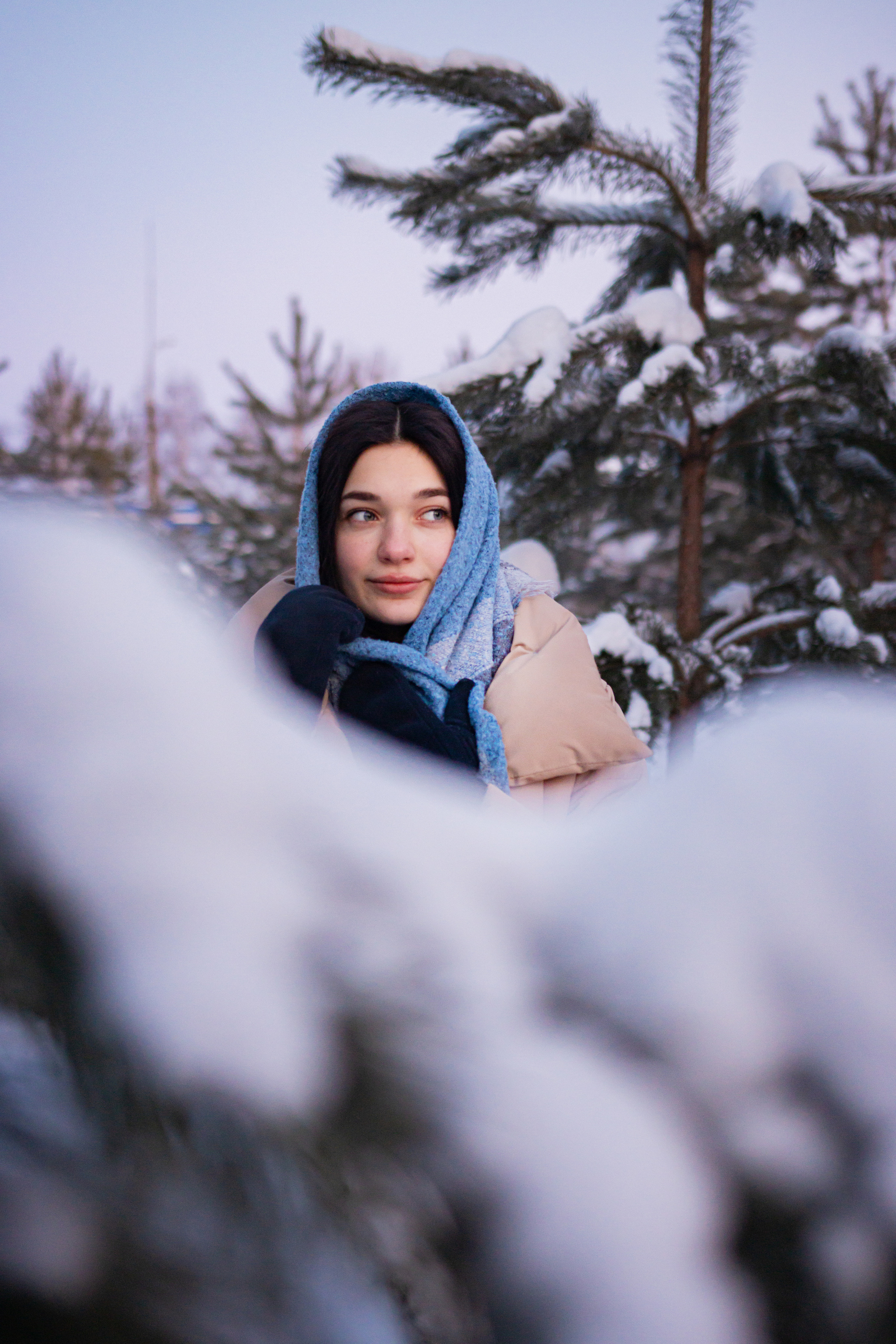 Фотосессия в еловом лесу Подружки