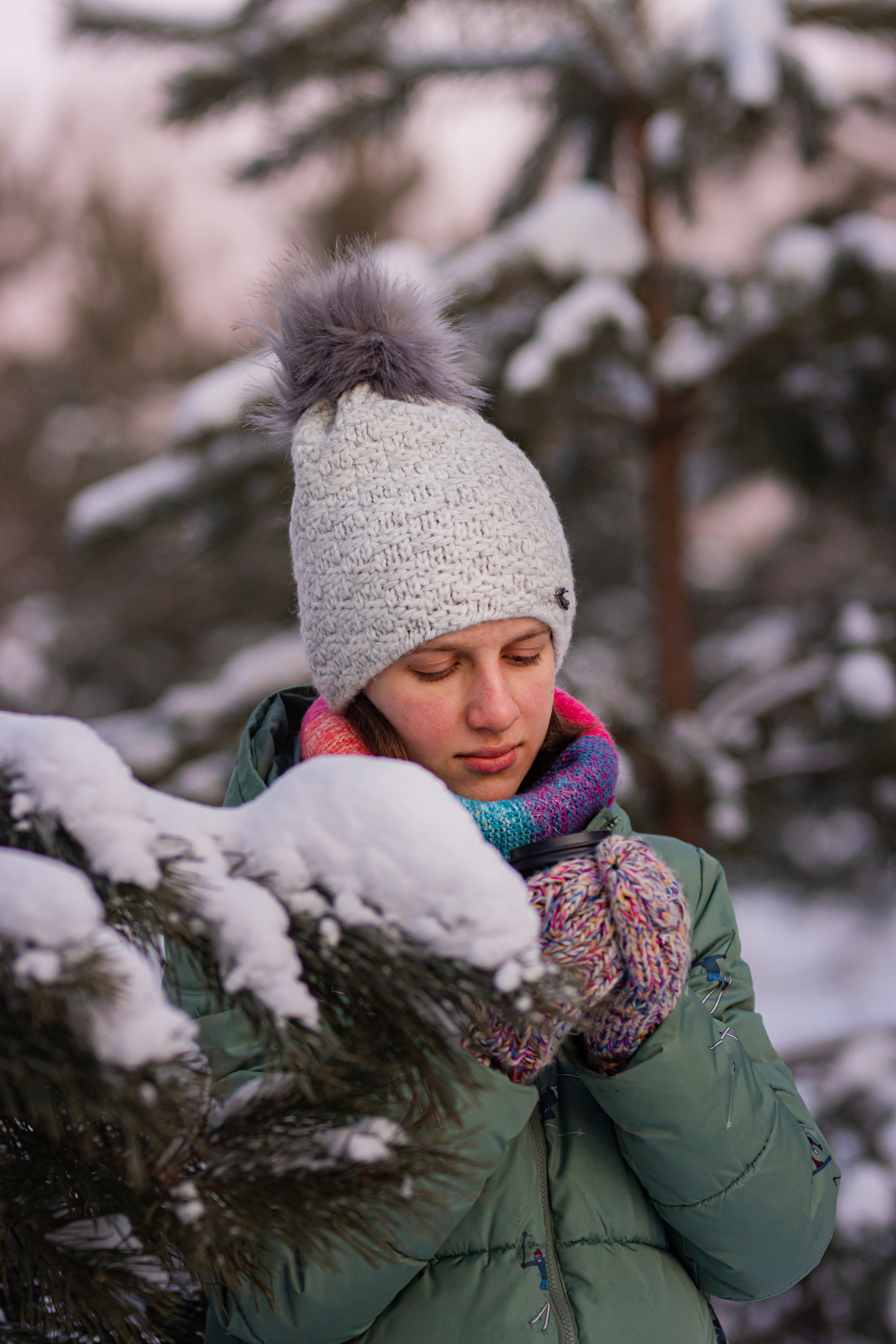Фотосессия в еловом лесу Подружки