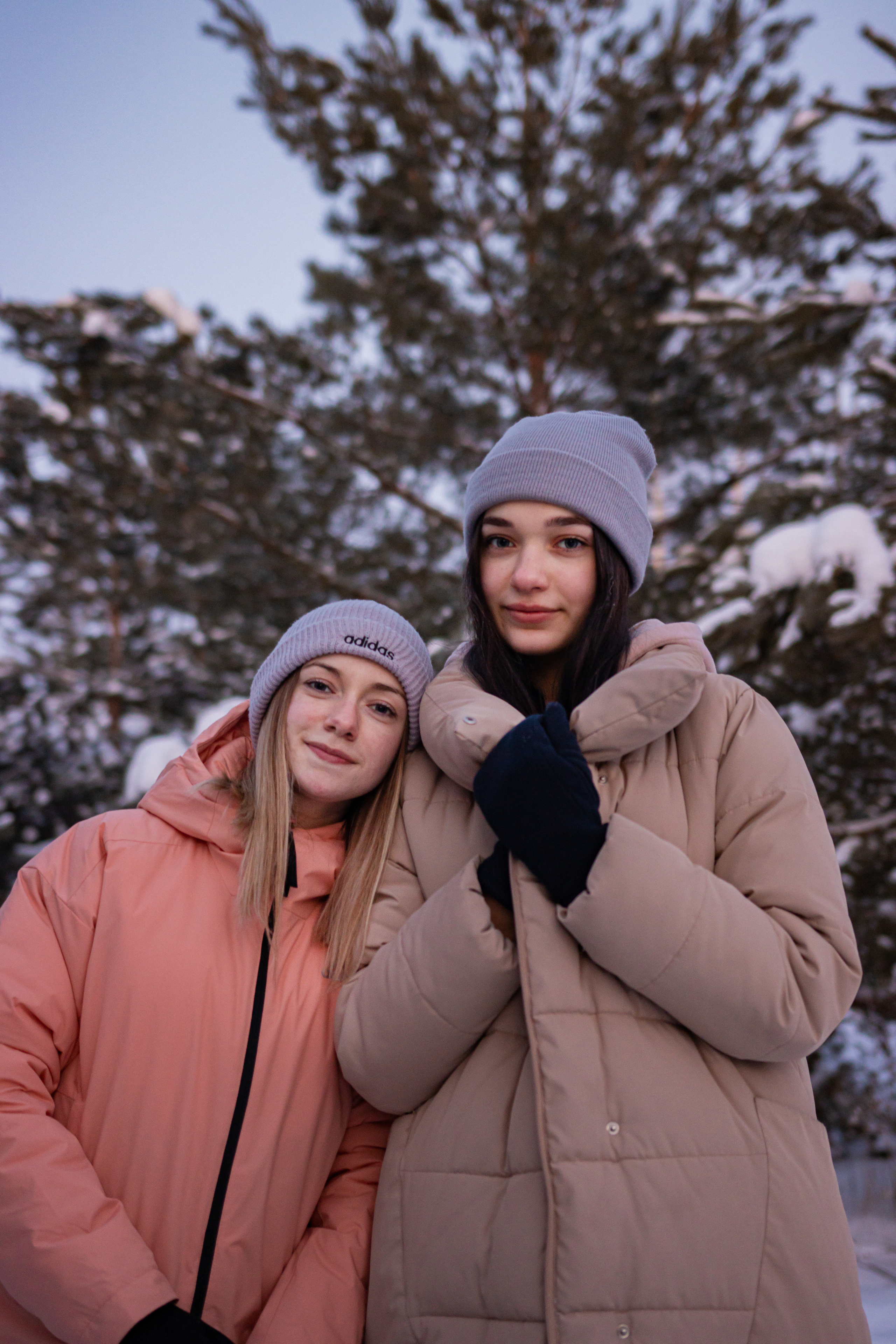 Фотосессия в еловом лесу Подружки