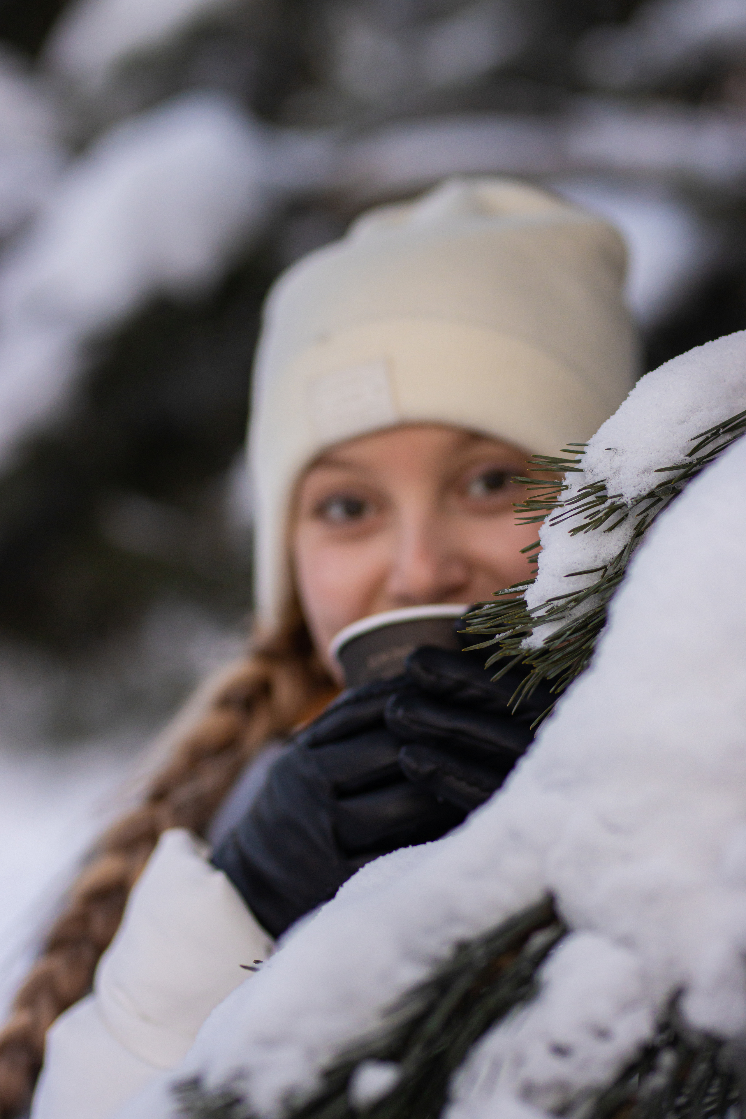 Фотосессия в еловом лесу Подружки