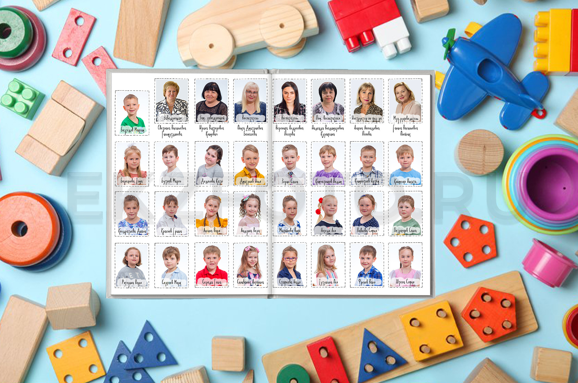 «ОДИН ДЕНЬ В ДЕТСКОМ САДУ» + ОБЩАЯ фотокнига 21×30 см на 3 разворота. Фотограф Екатерина Зайкова в Санкт-Петербурге