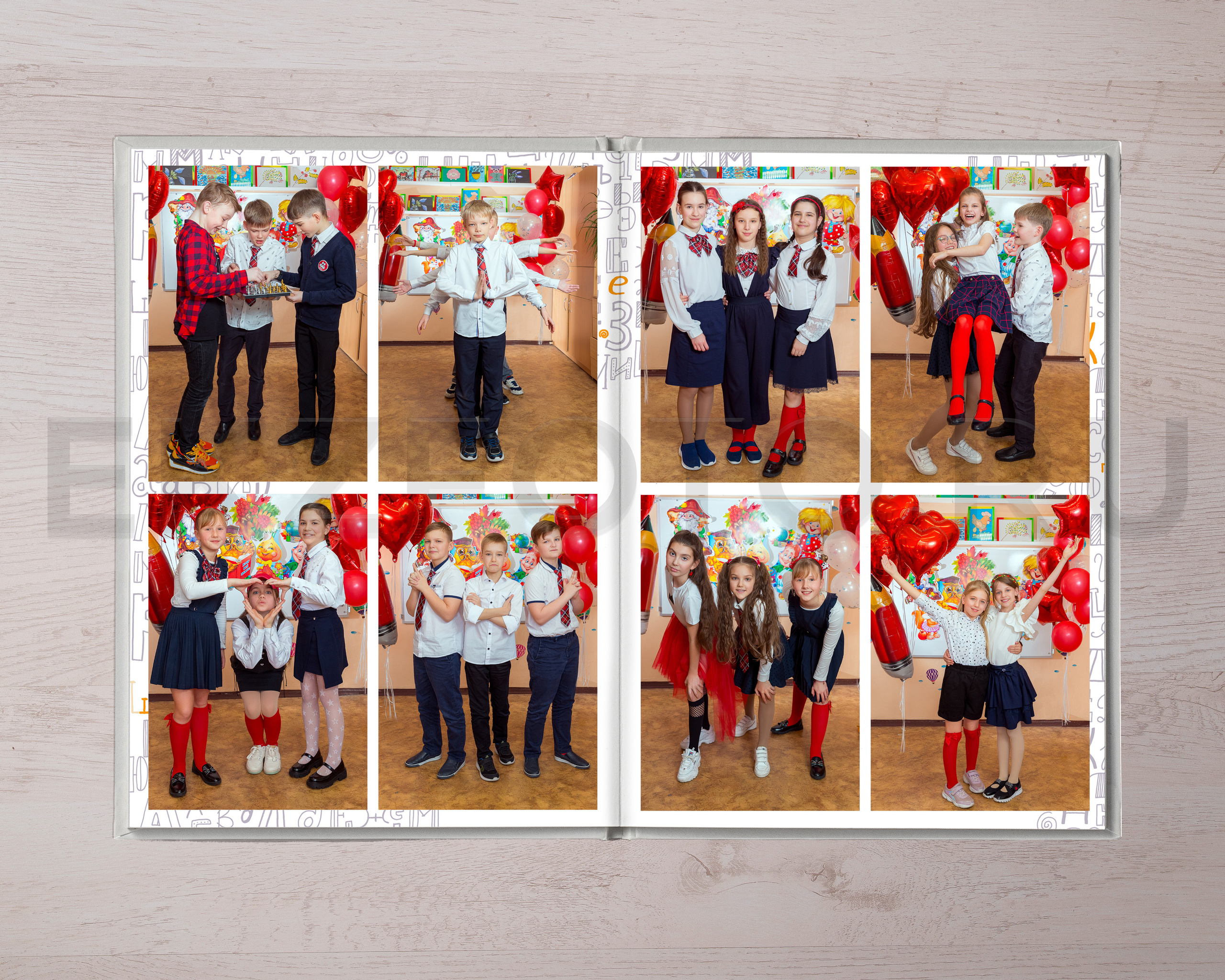 ФОТОКНИГА ВЫПУСКНИКА ШКОЛЫ 21×30 СМ 10 РАЗВОРОТОВ. БИБЛИОТЕКА. Фотограф Екатерина Зайкова в Санкт-Петербурге