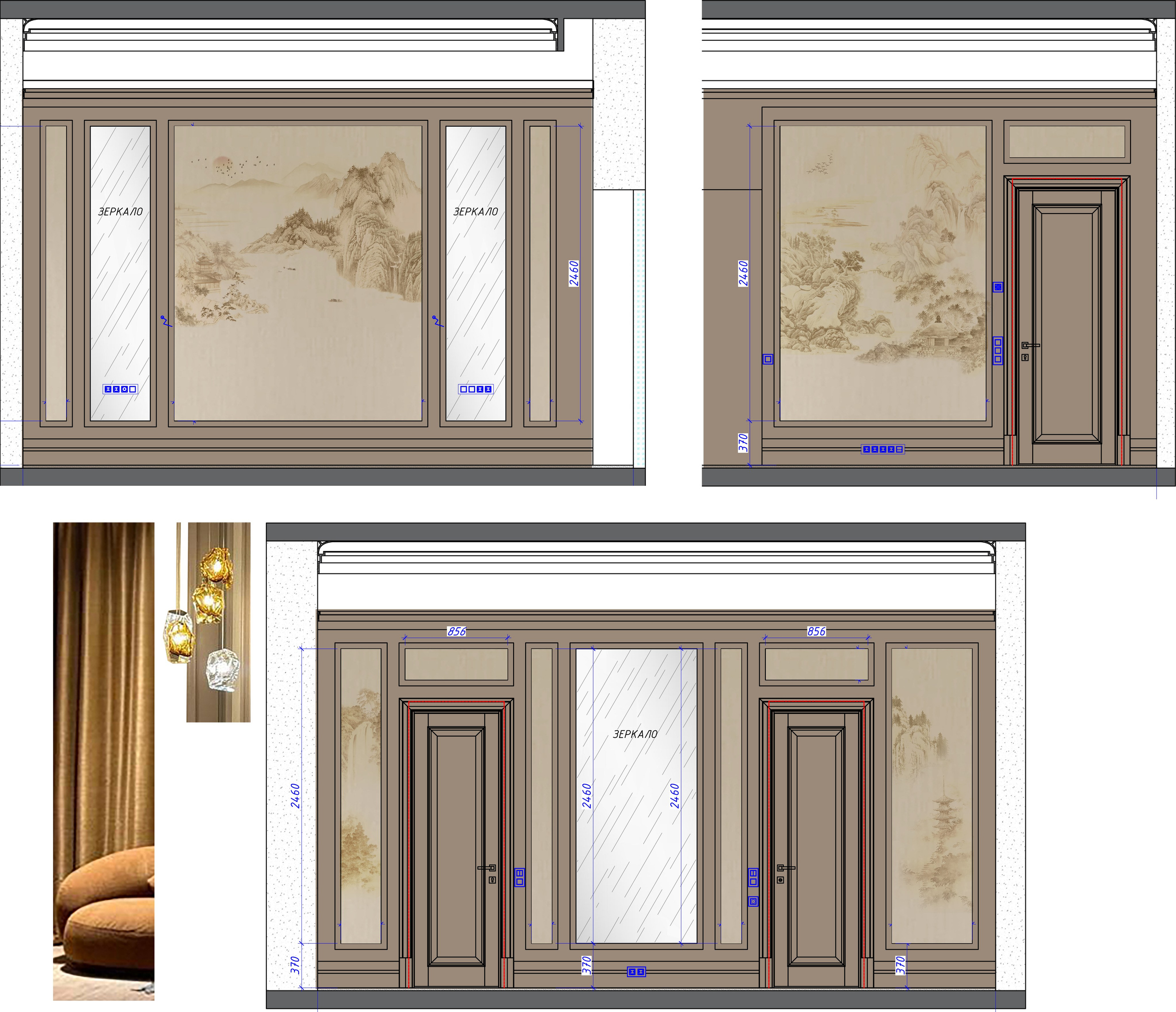 Варианты росписи для стен спальни. Художественная мастерская