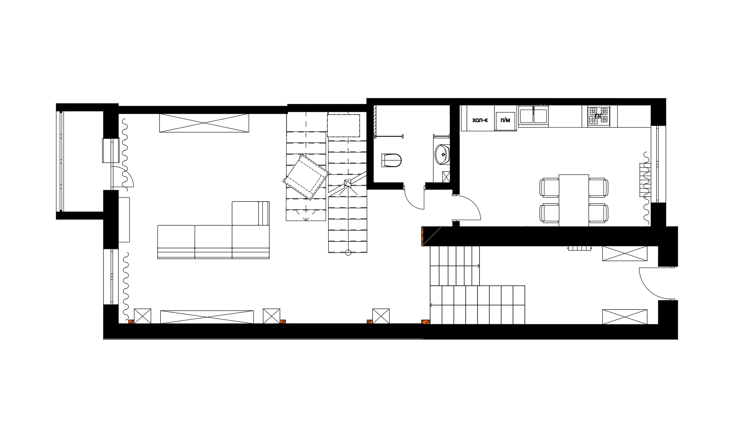 Лофт в ТаунХаусе. 1 этаж. Дизайнер интерьера вашего дома мечты