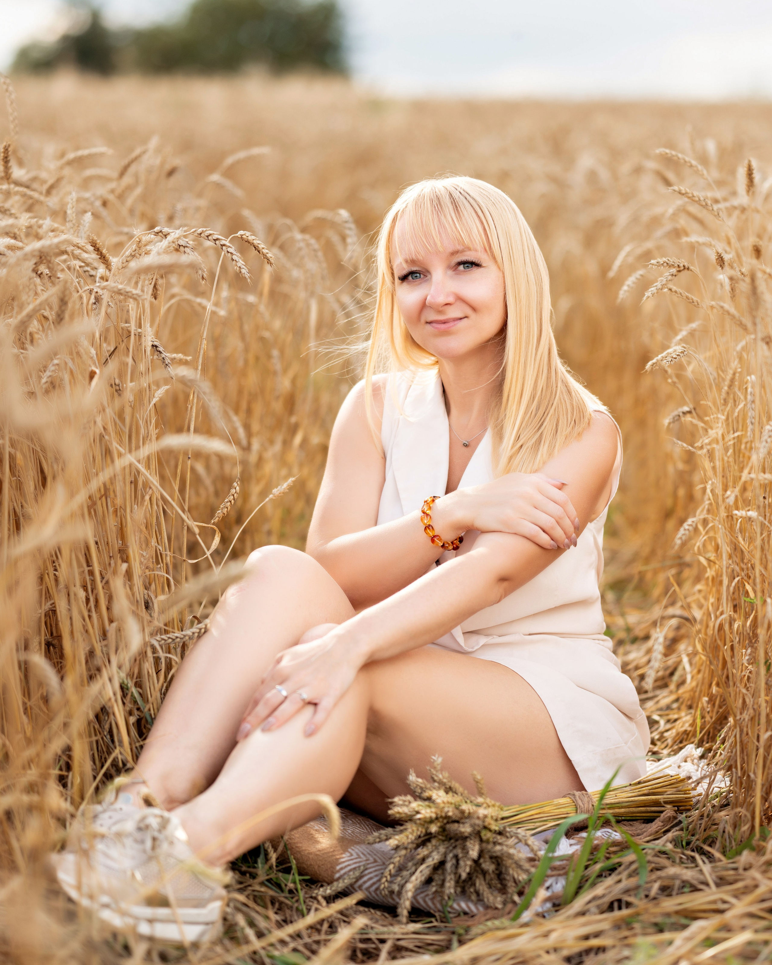 фотосессия в пшеничном поле