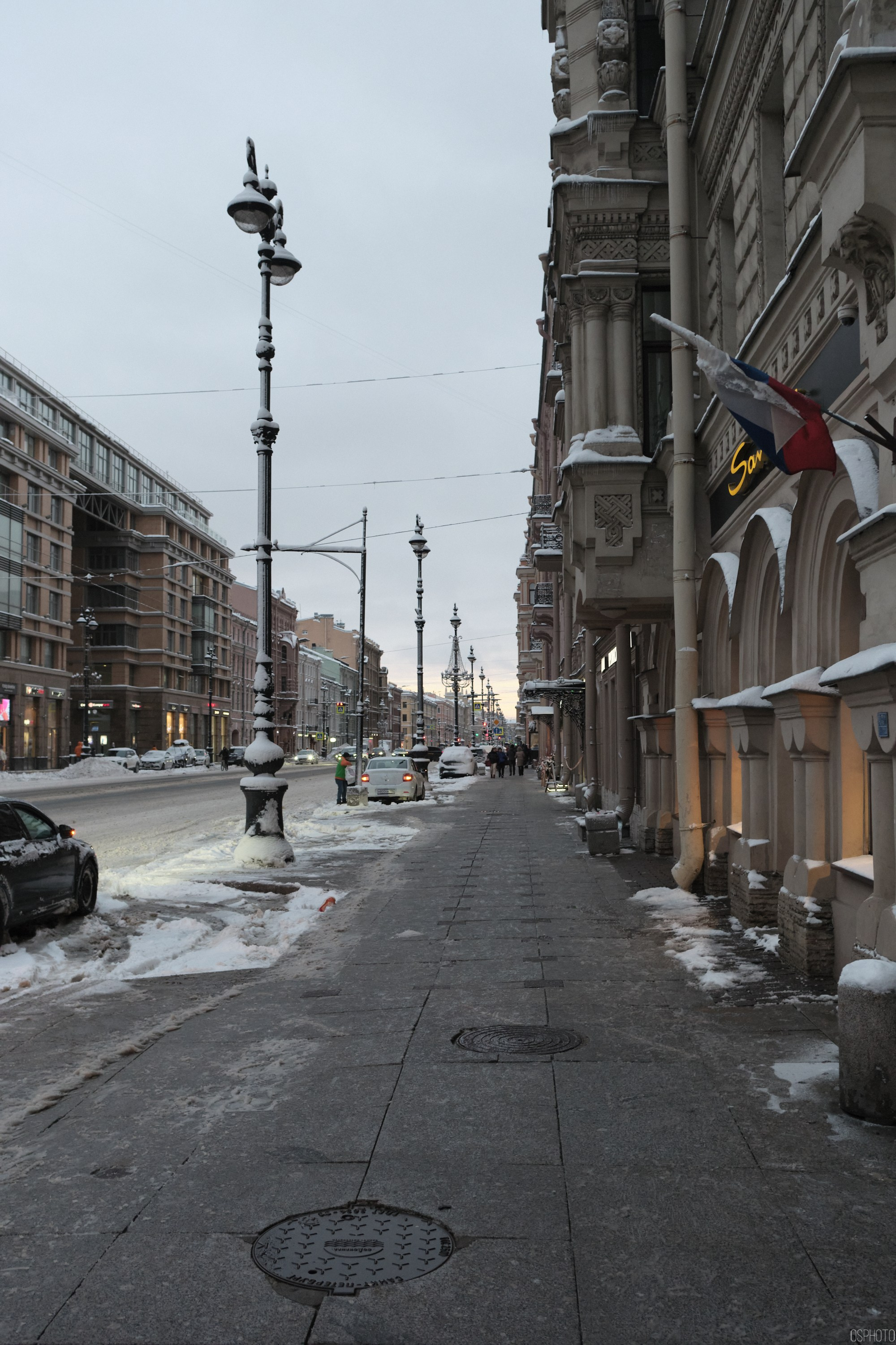 Снег и туман в Санкт-Петербурге. Фотографъ Сергѣевъ. Поймать мгновеніе