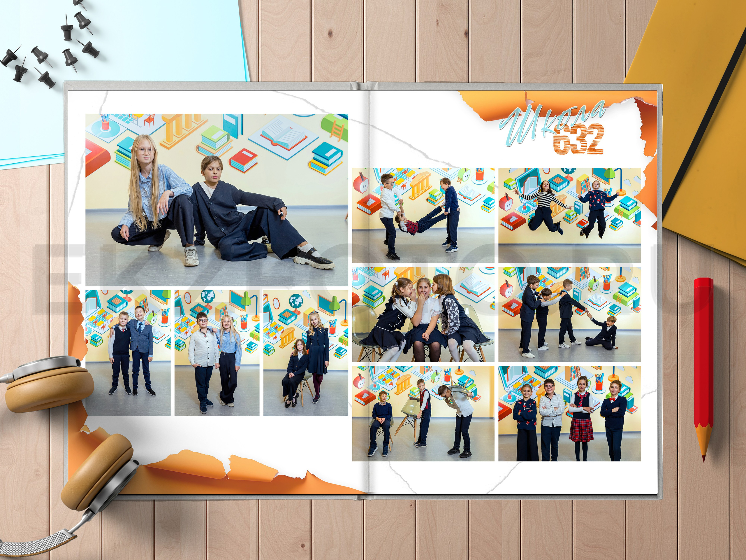 ФОТОКНИГА ВЫПУСКНИКА ШКОЛЫ 21×30 СМ 7 РАЗВОРОТОВ. Фотограф Екатерина Зайкова в Санкт-Петербурге