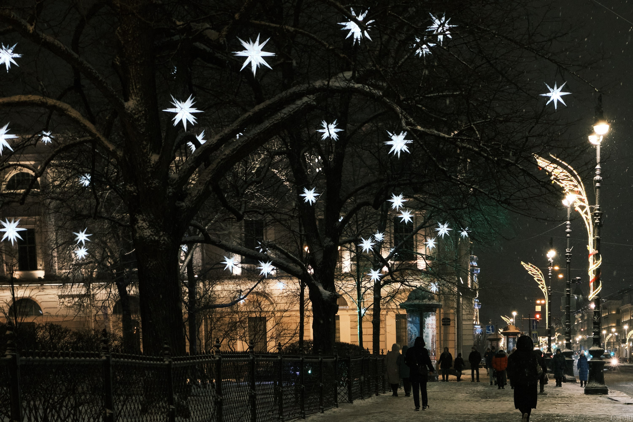 Снег и туман в Санкт-Петербурге. Фотографъ Сергѣевъ. Поймать мгновеніе