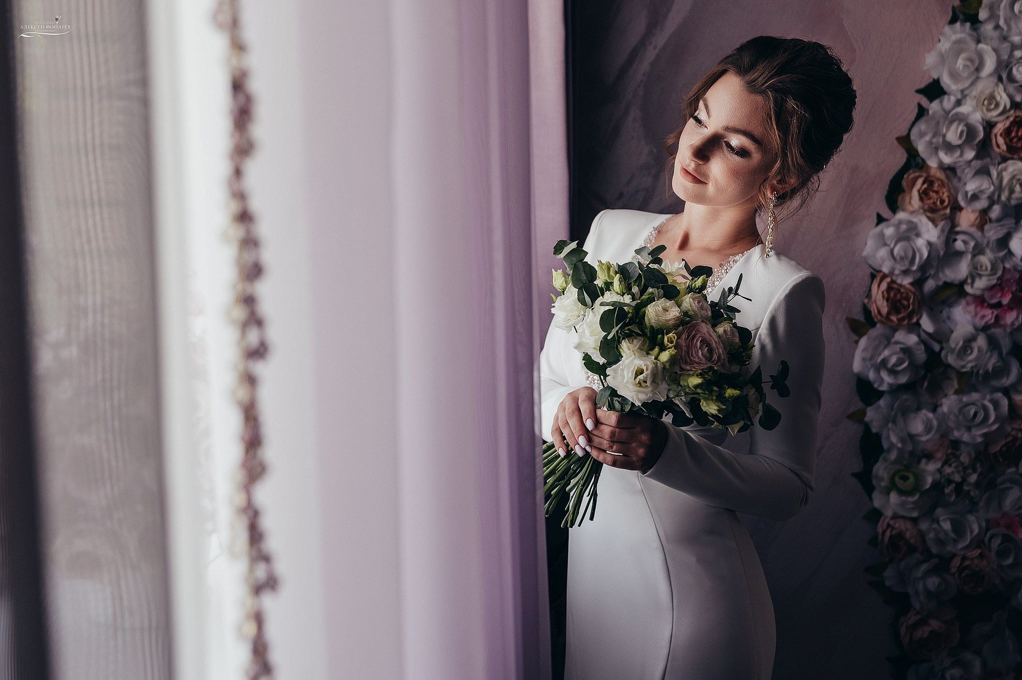 Свадебная фотосессия красивой пары. Свадебный фотограф в Дубне Алексей Фонарёв