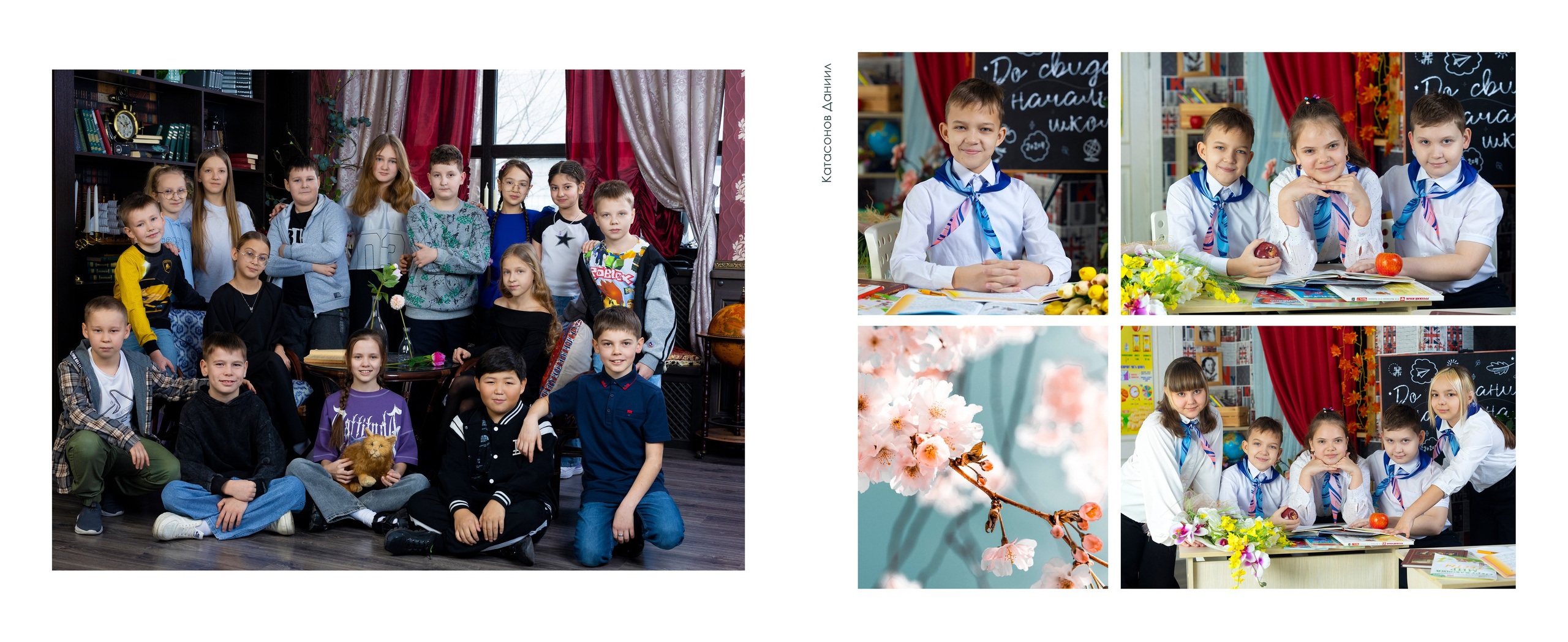 1. Фотожурнал «Белый» для 4 класса: много фото, страница 24×30, полиграфическая печать, выгодная цена