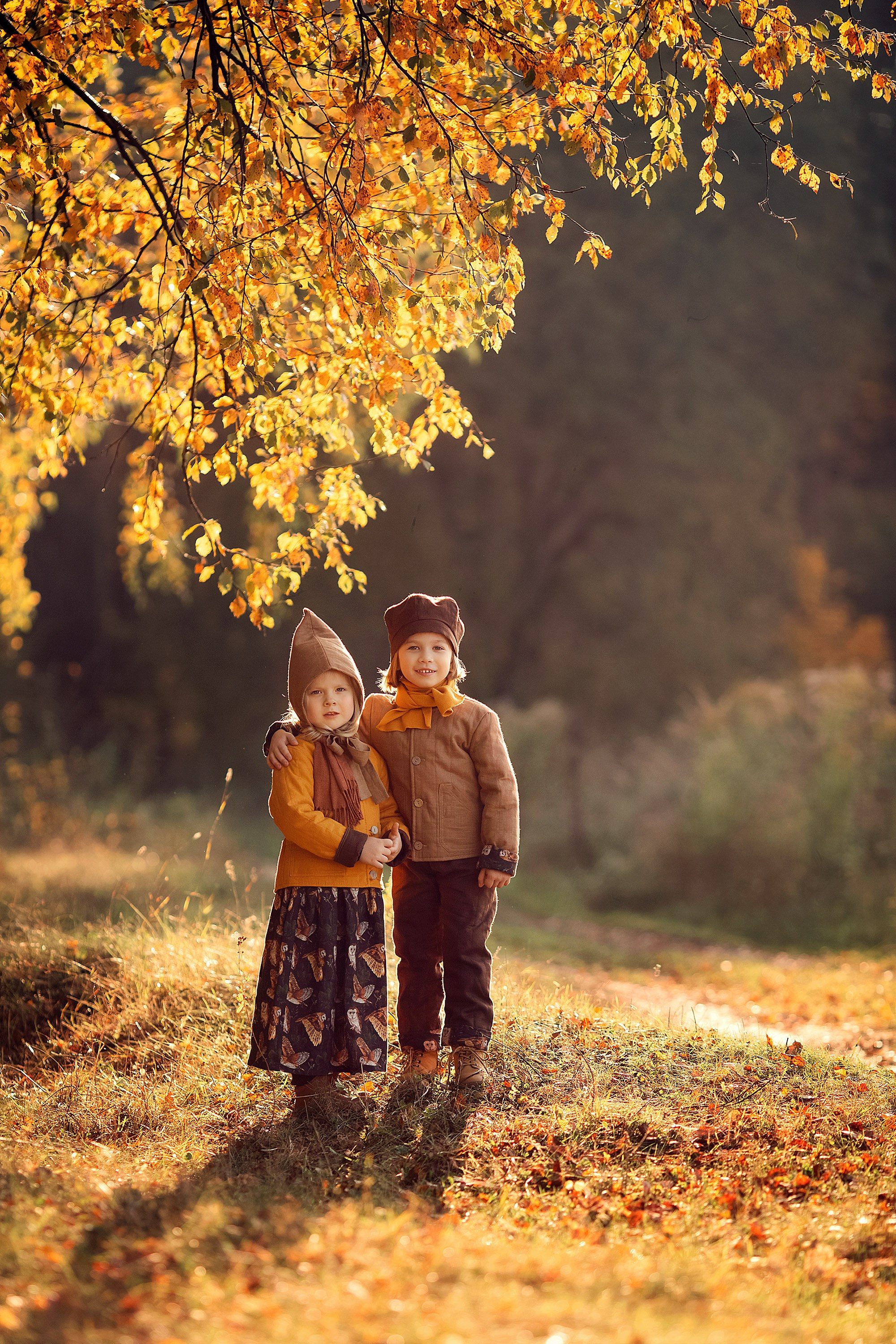 Детская стилизованная история золотой осенью. Tatyana Nadezhdina Family photographer