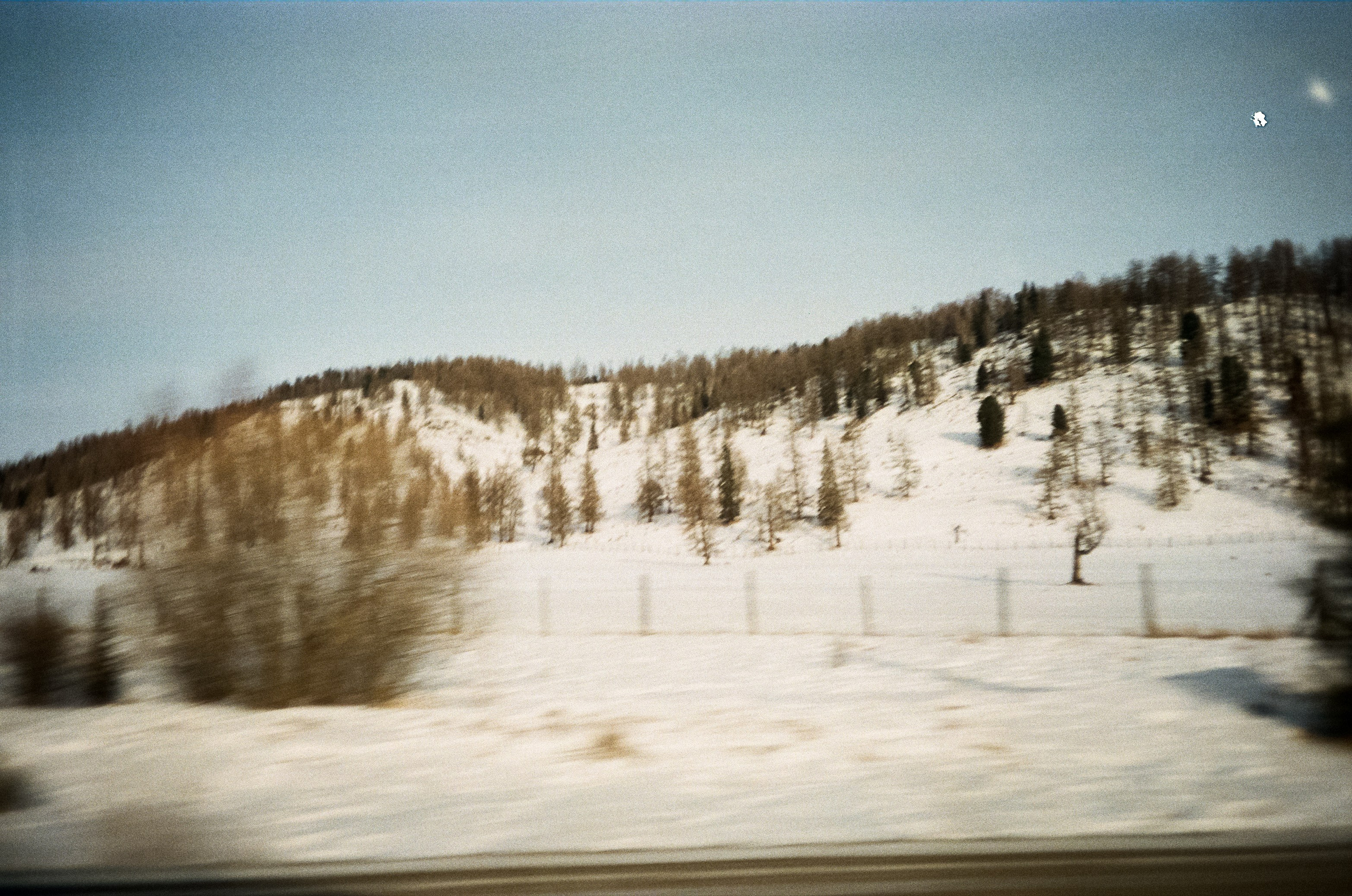 Семинский перевал, дорога из Land Cruser / 19 декабря 2023 года (-18℃)