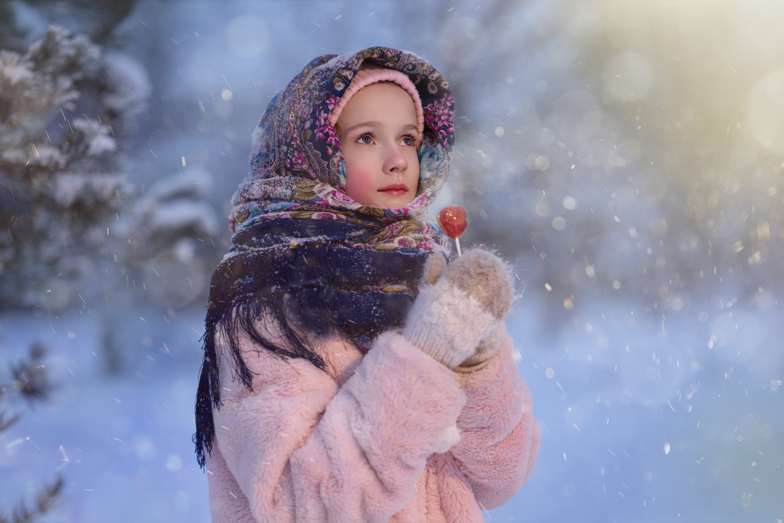 зимняя фотосессия в лесу