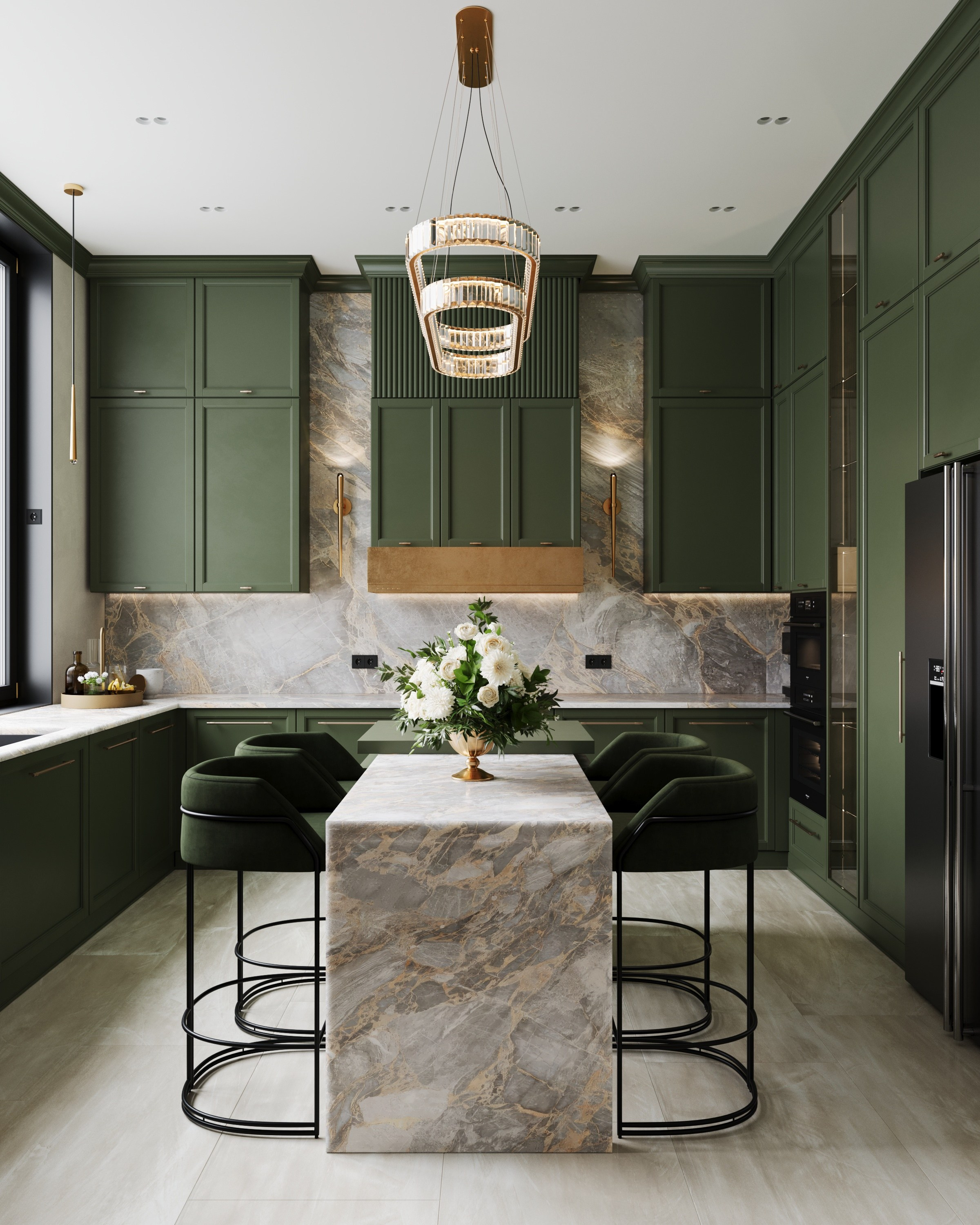 Kitchen in the forest. Дизайн интерьера | 3D визуализация | Миланская Марина