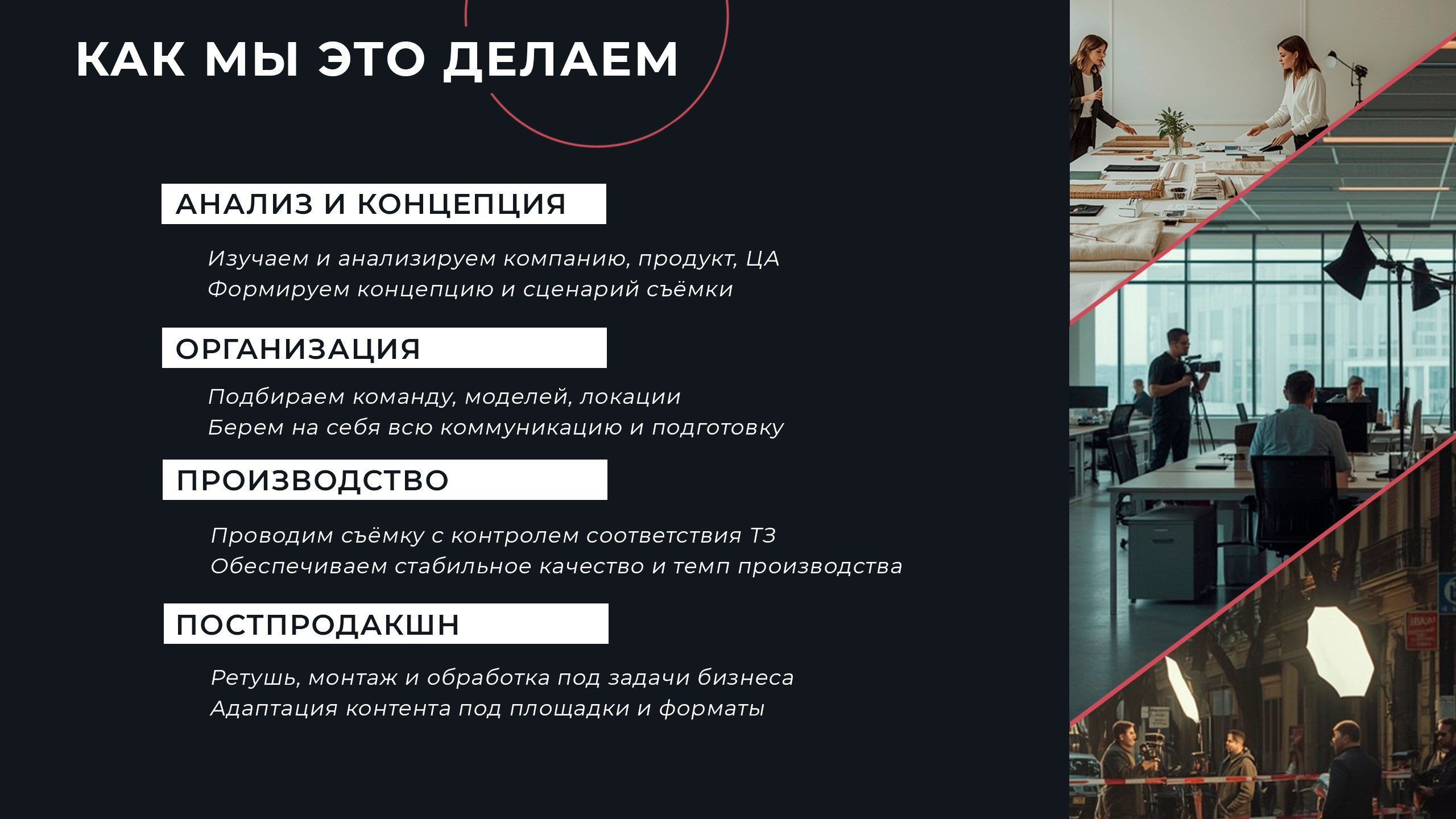 О нас. Фото и видео контент для бизнеса в Москве и Московской области