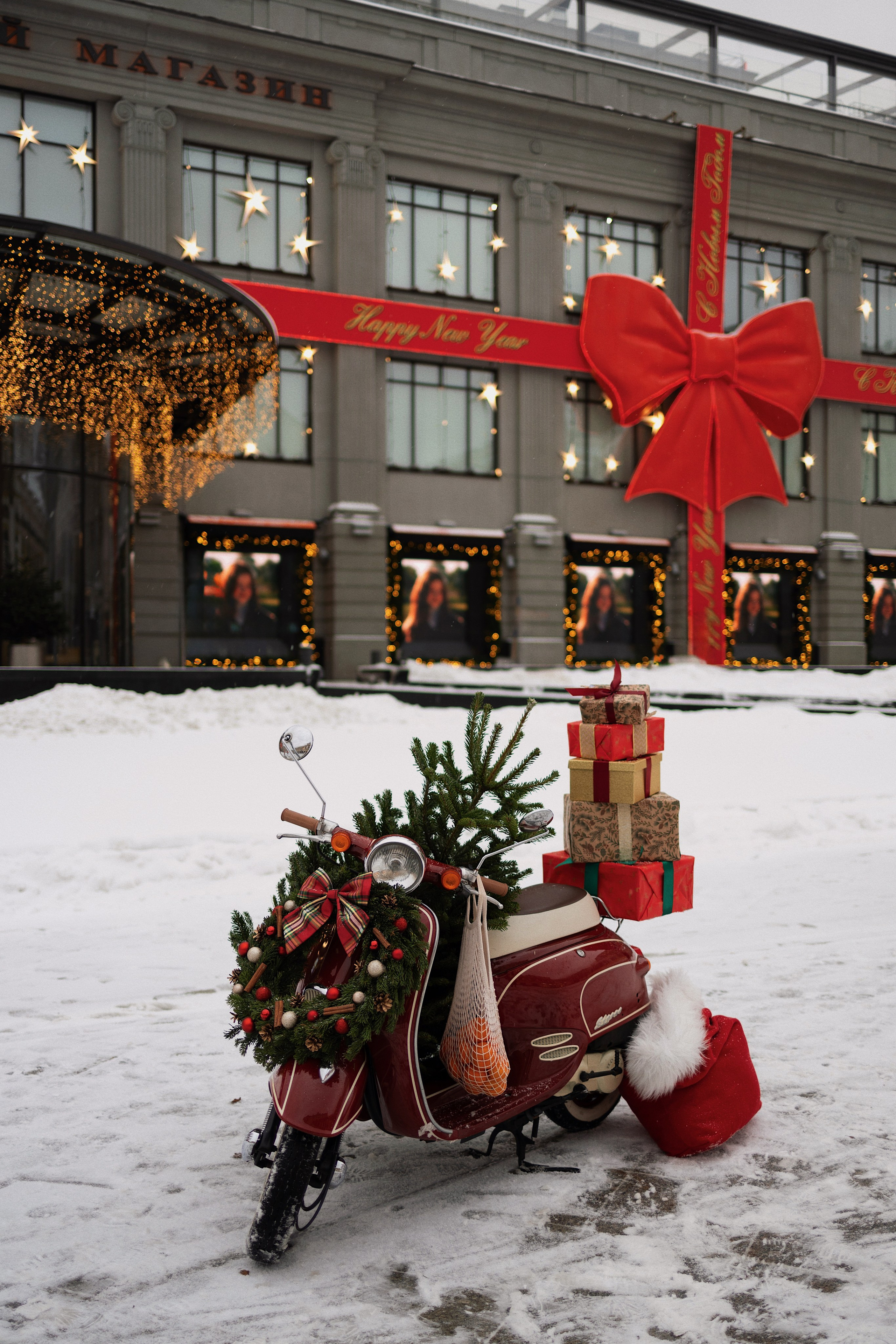 Новогодние фотосессии — уличные локации. Семейный и детский фотограф в Москве Вера Ускова
