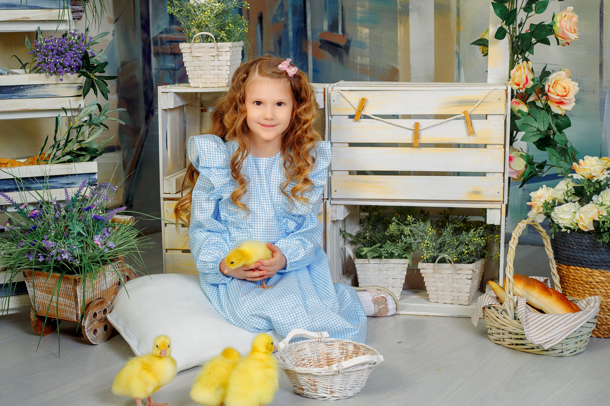 Пасхальная фотосессия с утятами Спб