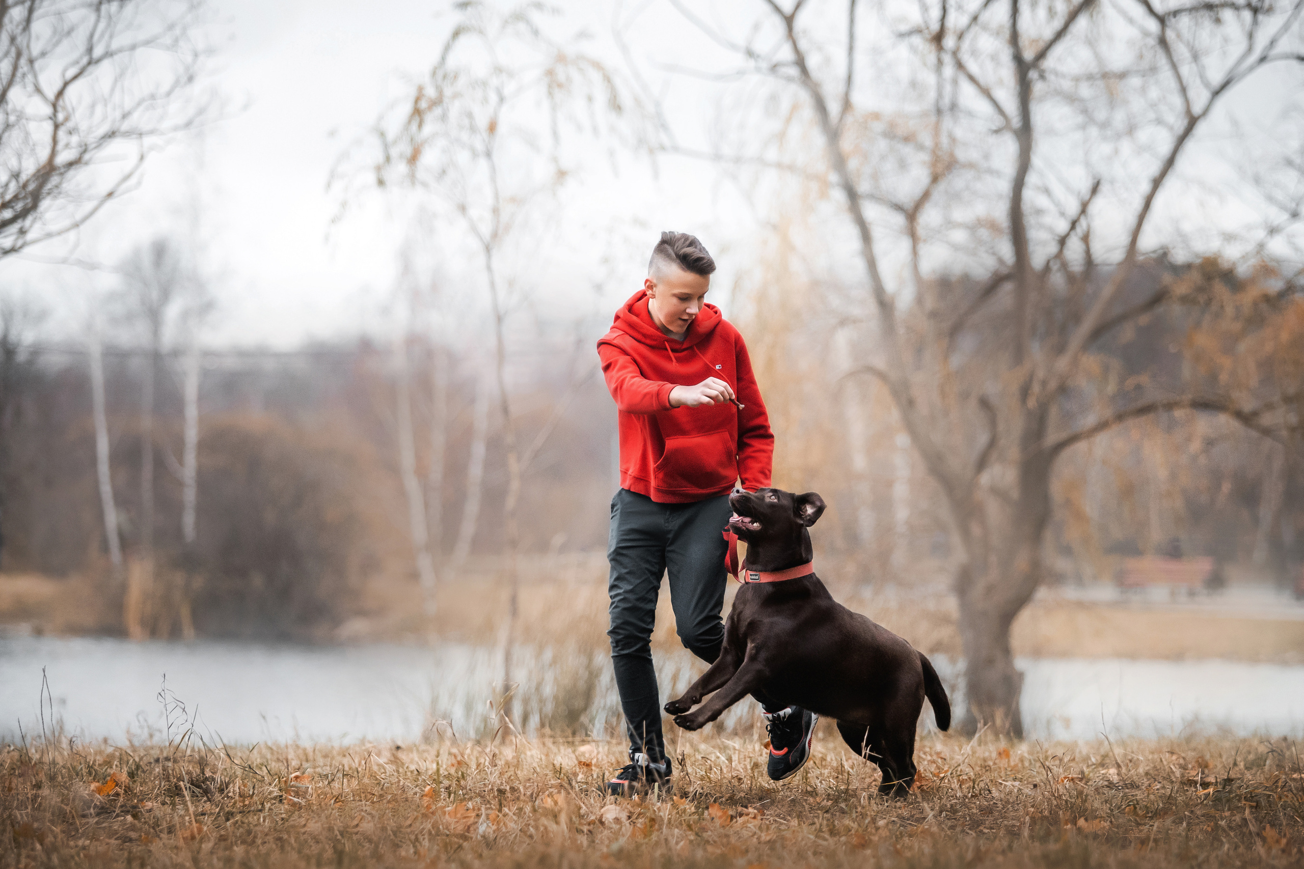 СОБАКА С ХОЗЯИНОМ НА СЪЕМКЕ