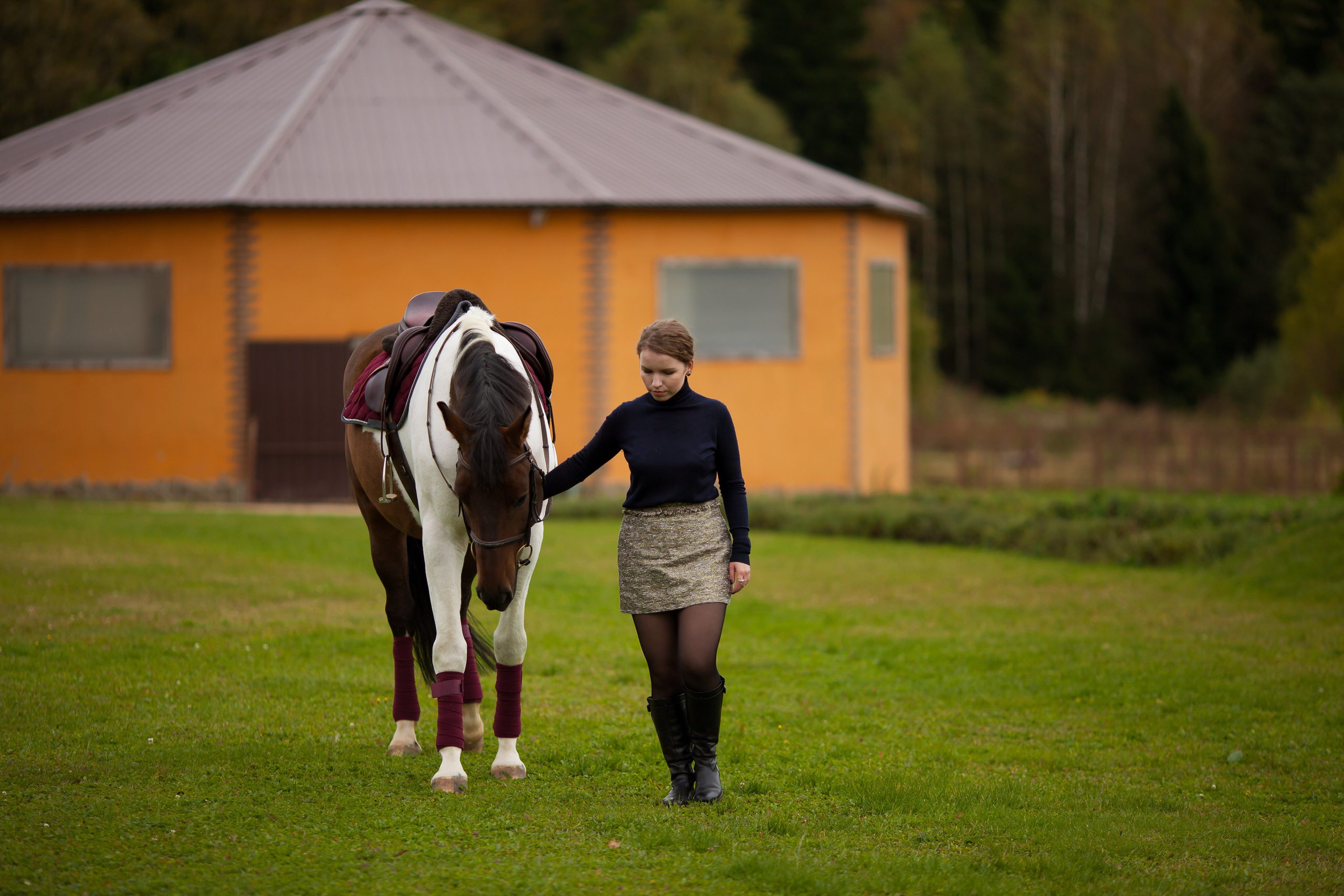 Осенняя съёмка в конном клубе для Виктории. Портретный и семейный фотограф Юлия Герман