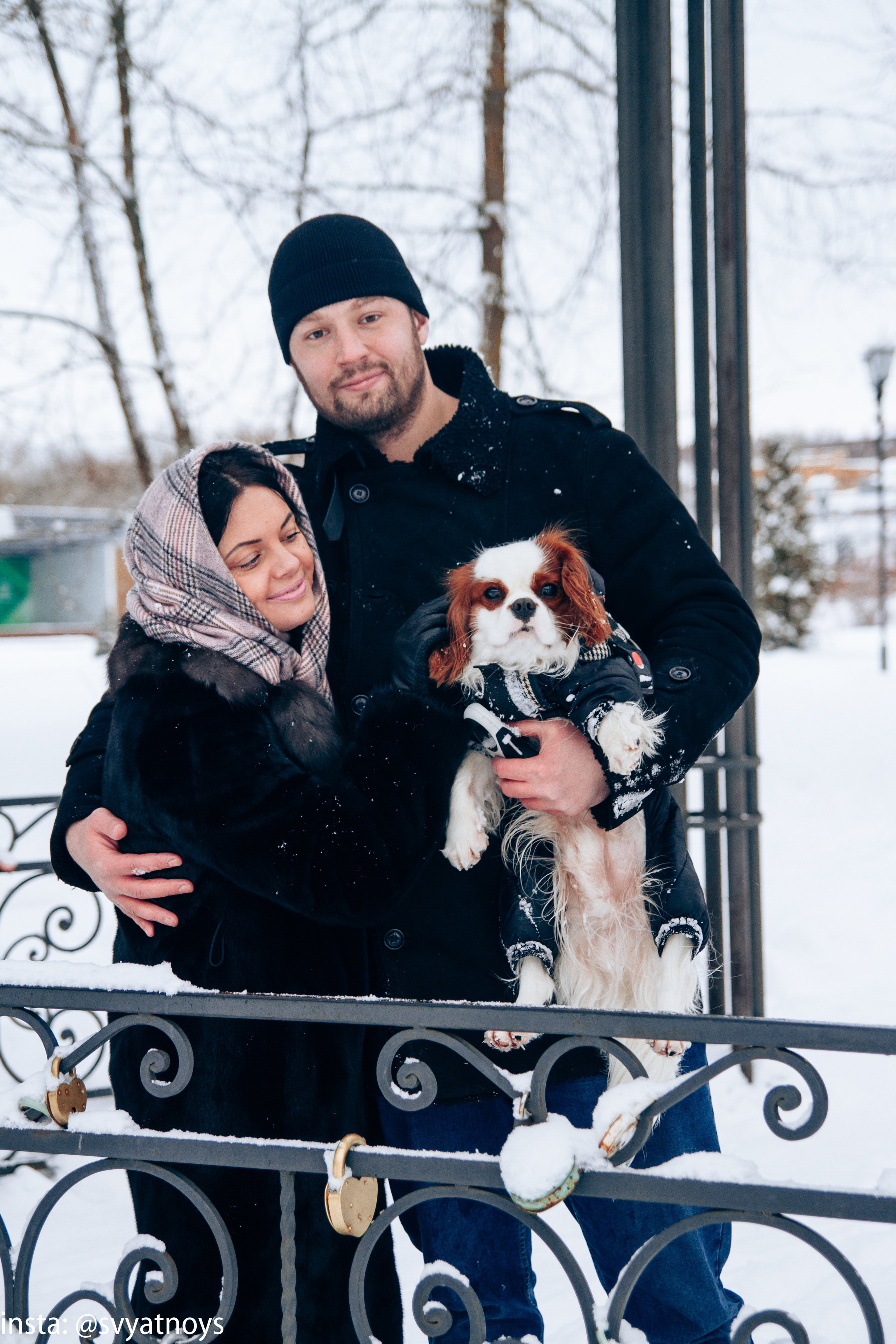Фотосессия Людмилы, Алексея и Симбы. Портретный и свадебный фотограф в Москве Сергей Святной