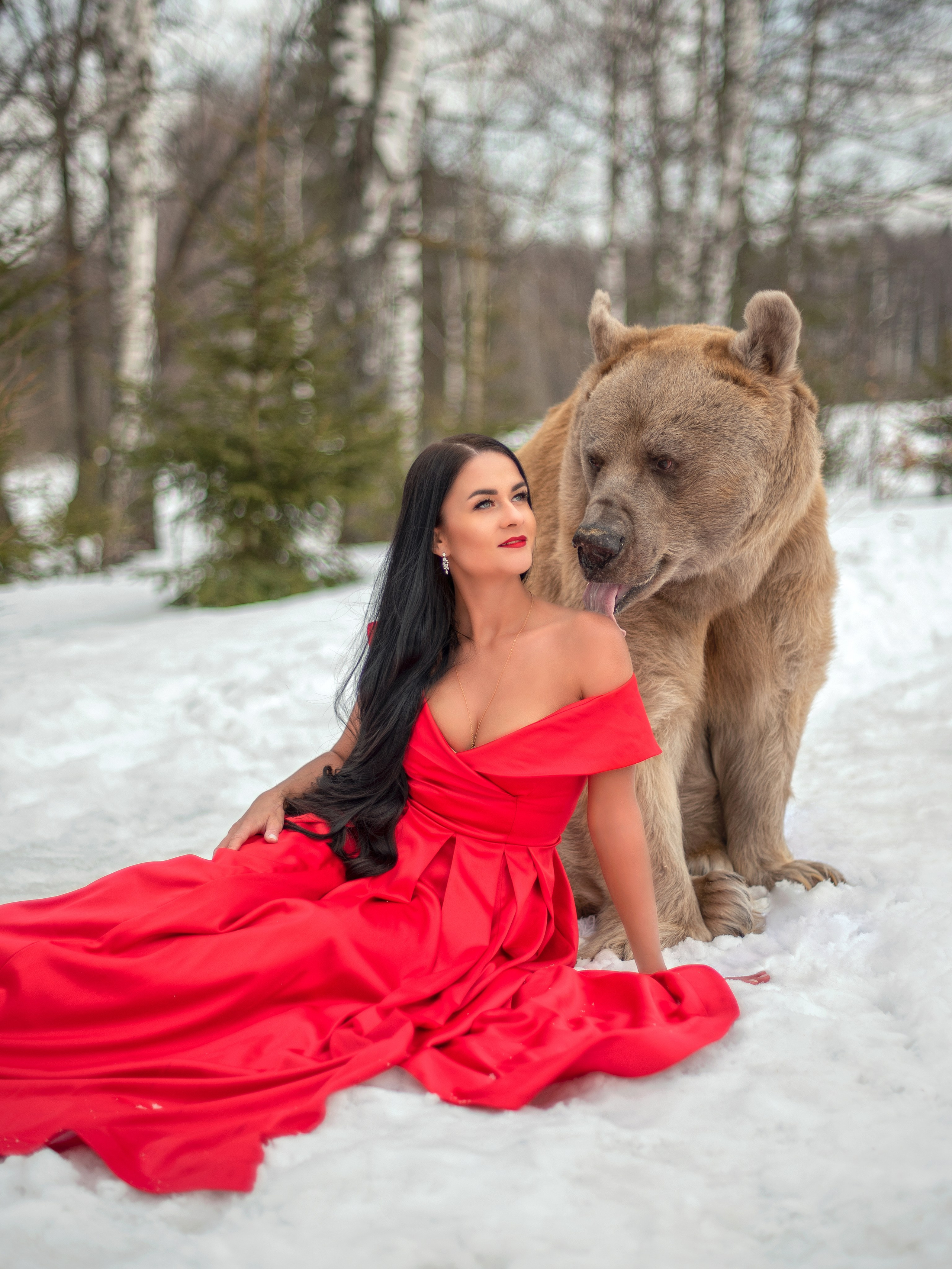 Фотосессия с медведем. Сказочный фотограф Юлиана Бевз