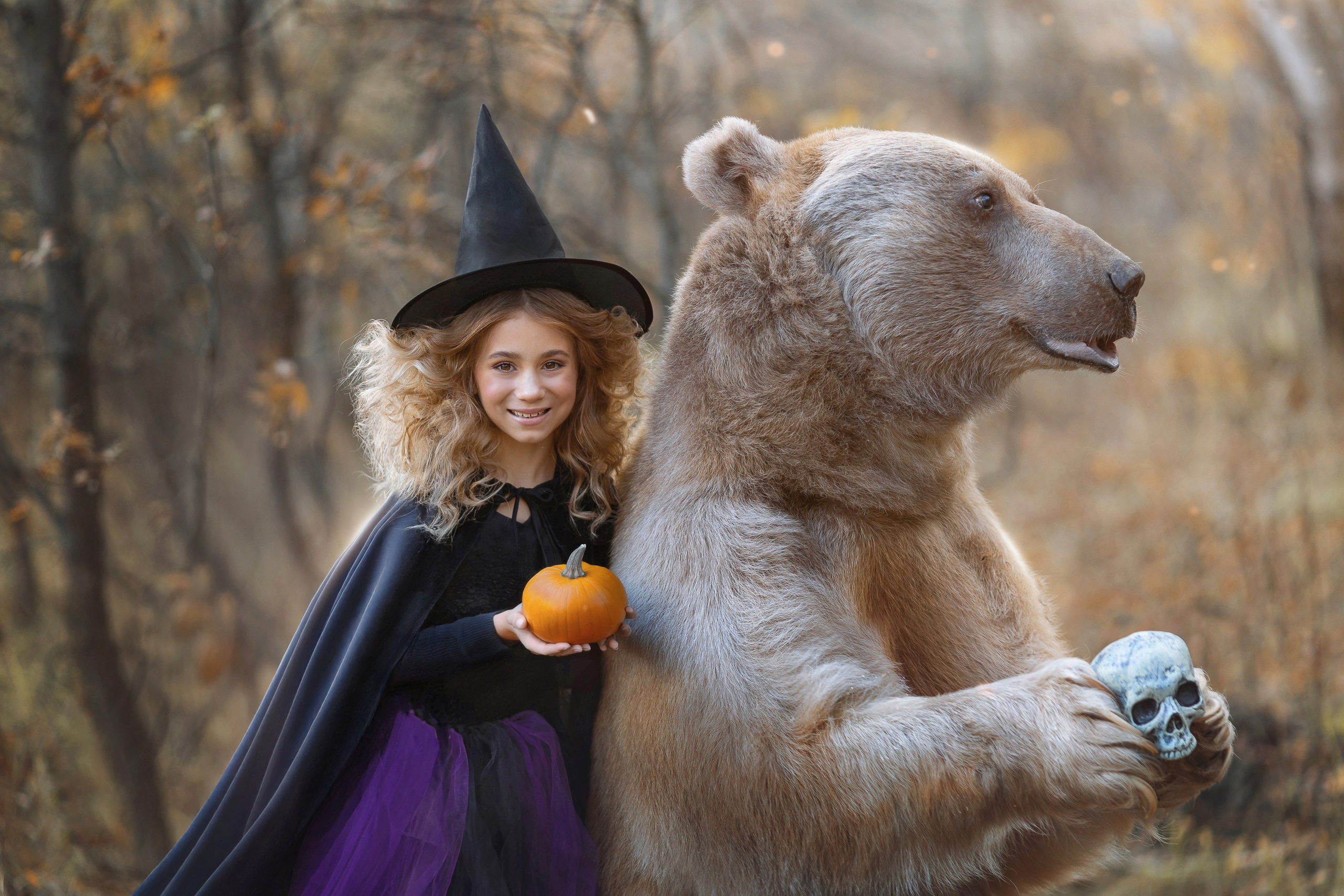 Фотосессия с медведем. Фотограф Лия Милк | Москва, Подмосковье
