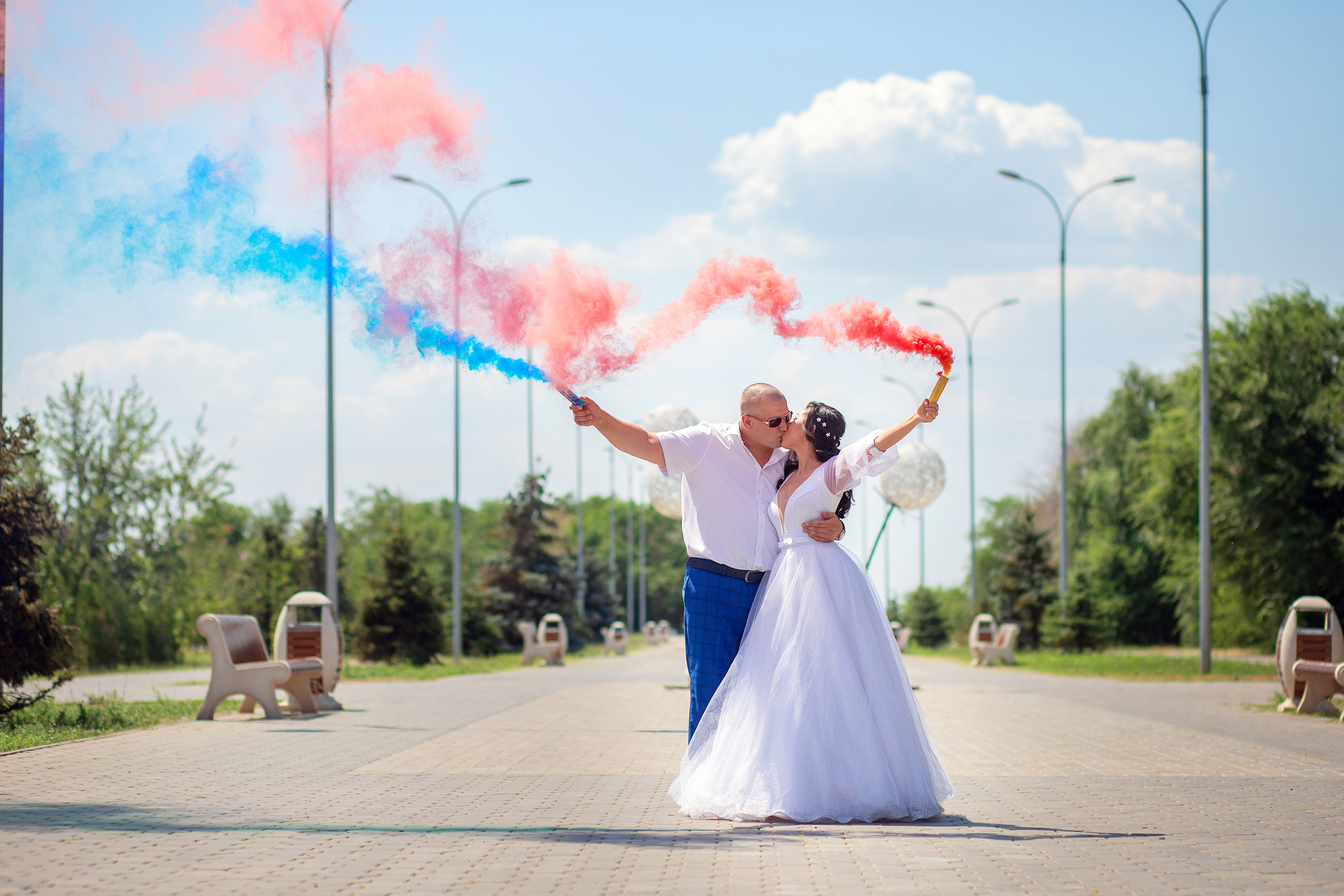 фотосессия с цветным дымом