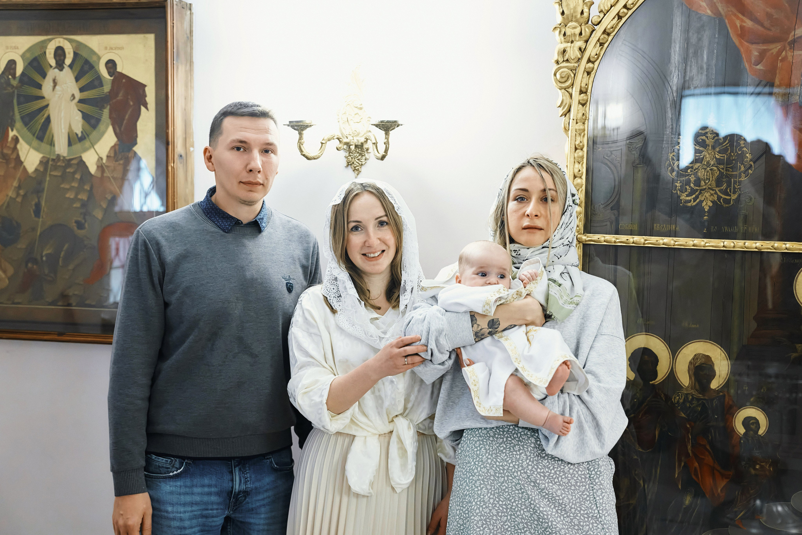 Крещение ребёнка в Церкви Илии Пророка и Воздвижения Честного Креста Господня в Черкизове