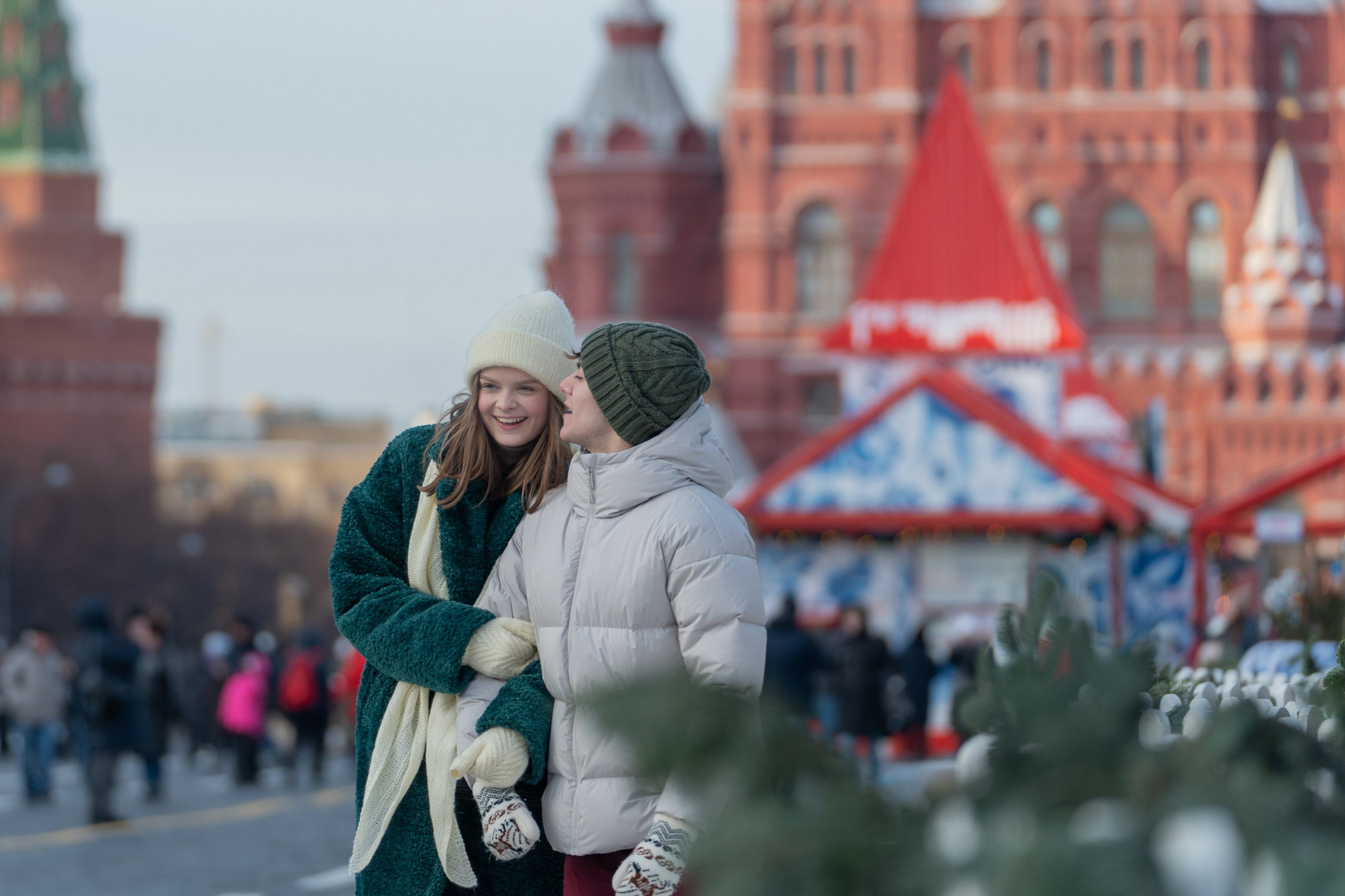 Прогулочная фотосессия зимой. Портретный фотограф Олеся Владимирова в Москве