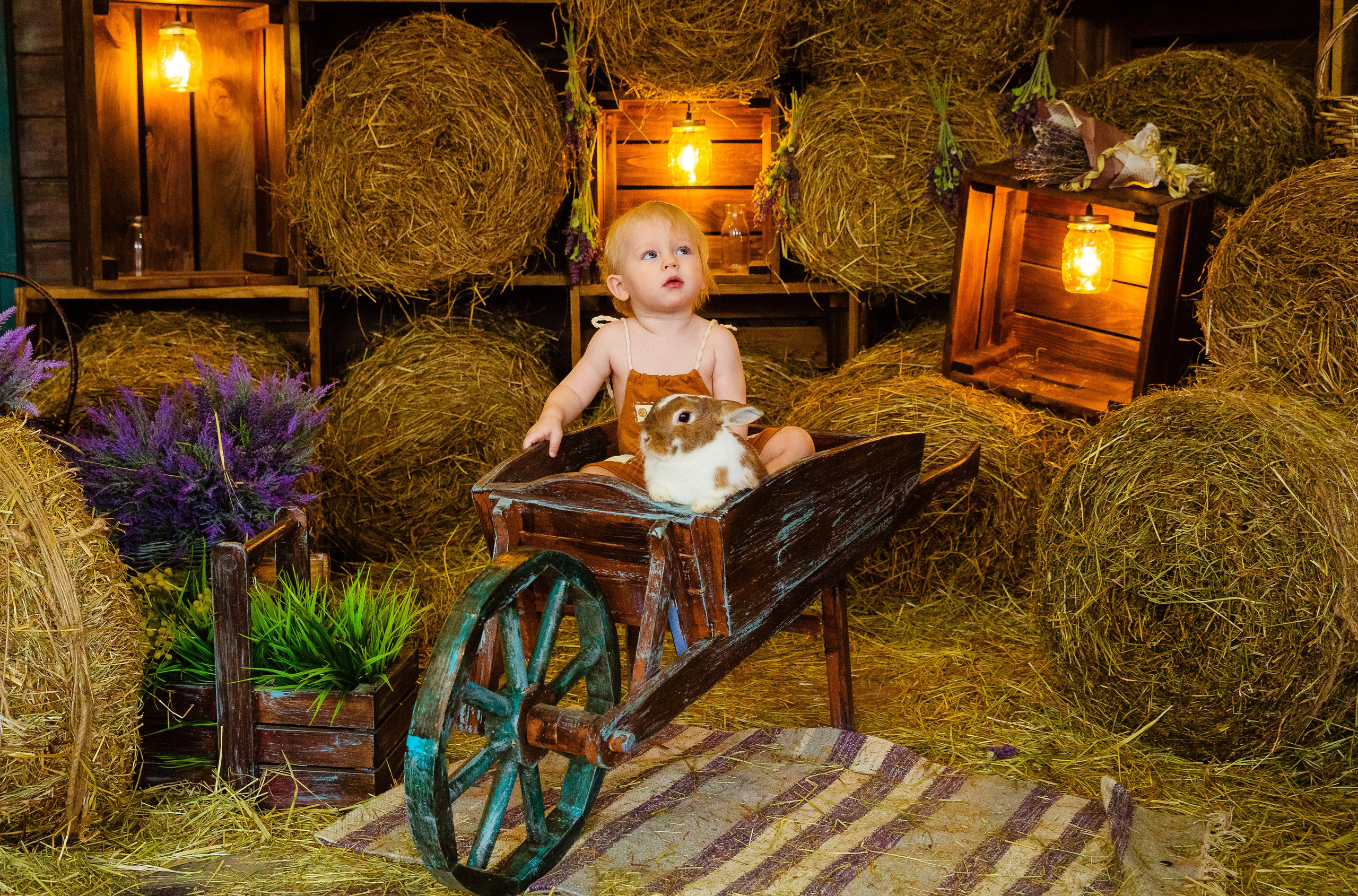 Фотосессия с животными для малышей