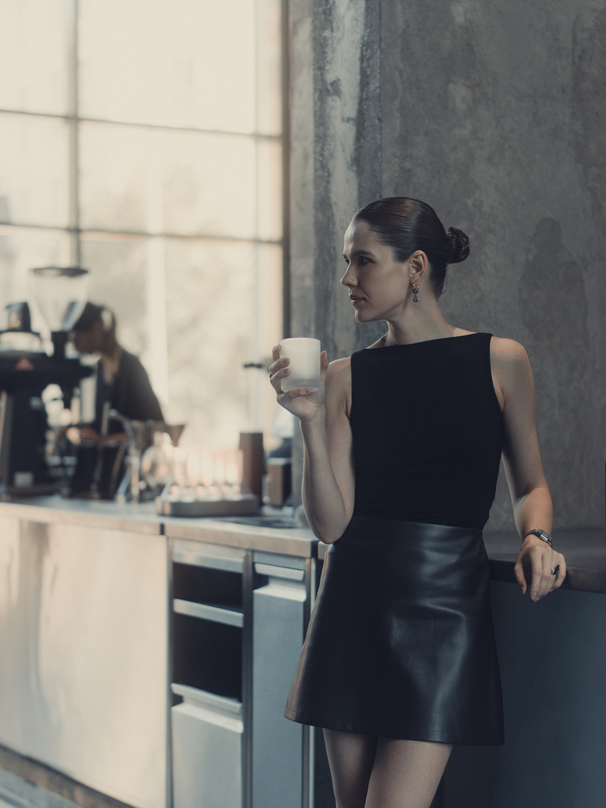 Photo shoot with Dasha at the Plus coffee shop in Kazan