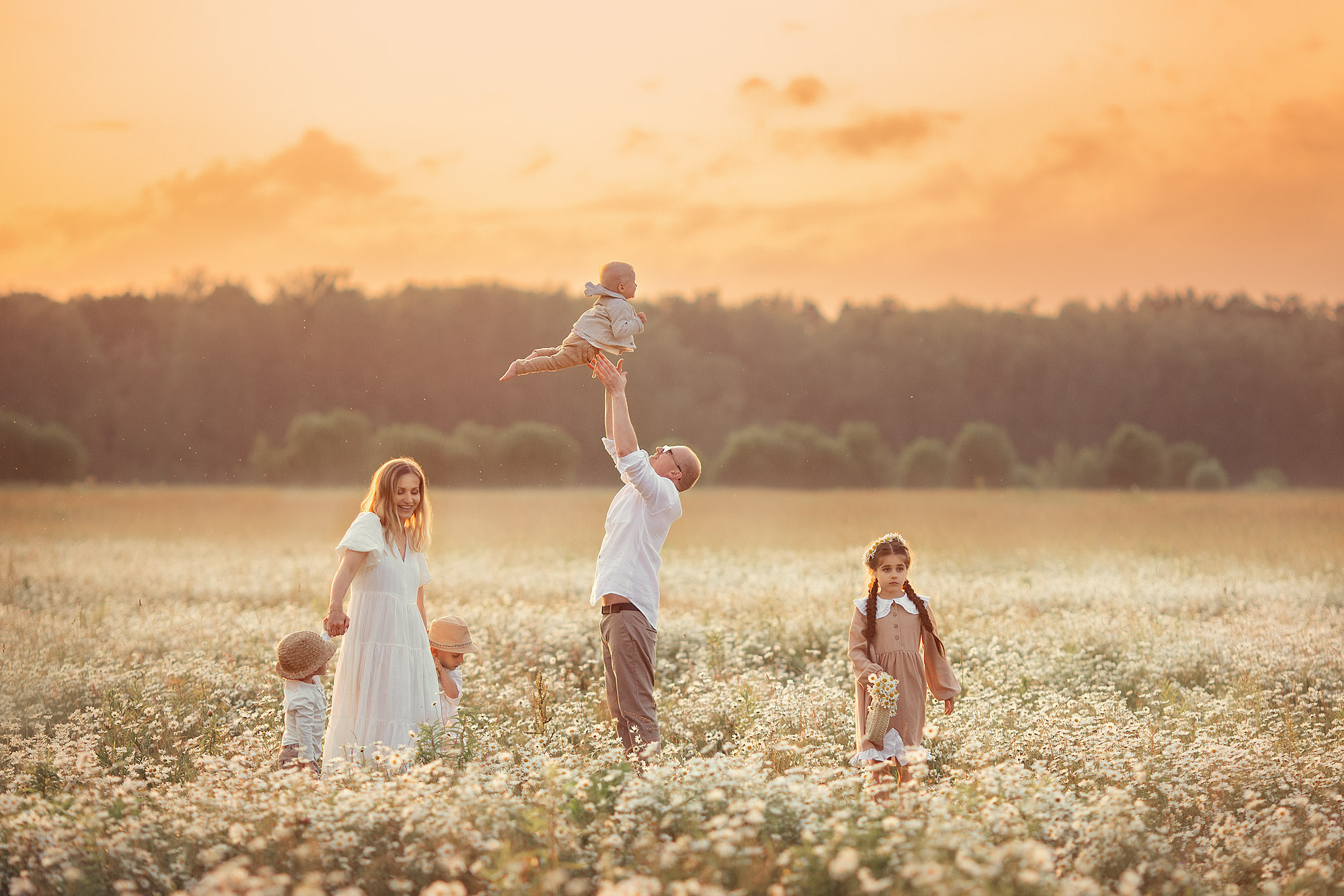 Фотосессия в ромашковом поле. Tatyana Nadezhdina Family photographer